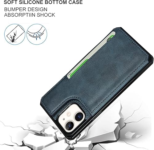 Miniatura 237 de Cavor for iPhone 11 Wallet Case with Card Slots Holder,Premium PU Leather Kickstand Feature Case [Wrist Strap] Double Magnetic Clasp Shockproof Flip
