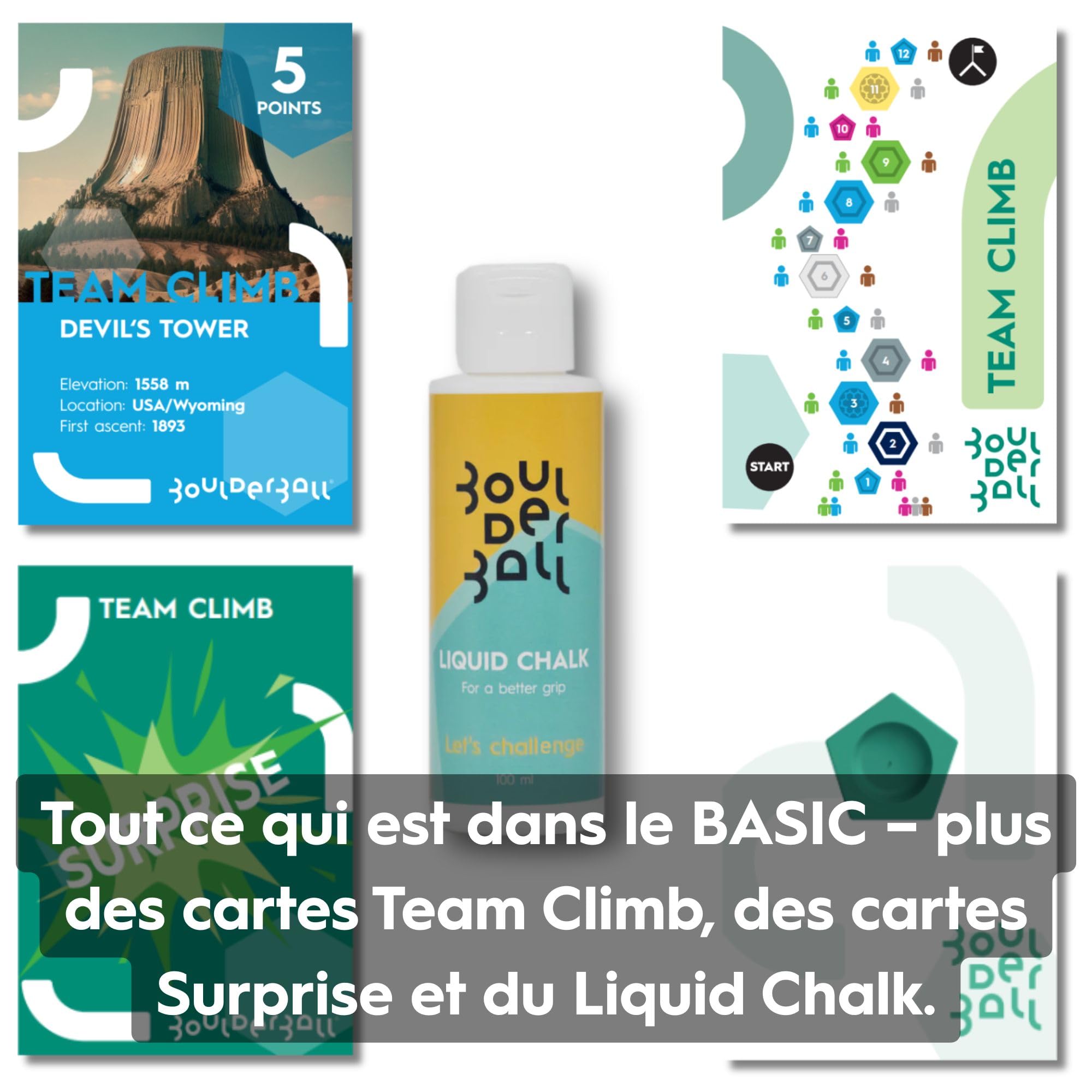 BOULDERBALL Team Climb – Jeu coopératif d'équipe et d'adresse (14+) – Travail d'équipe, concentration et réflexion stratégique – pour adolescents et adultes – Fabriqué en Italie