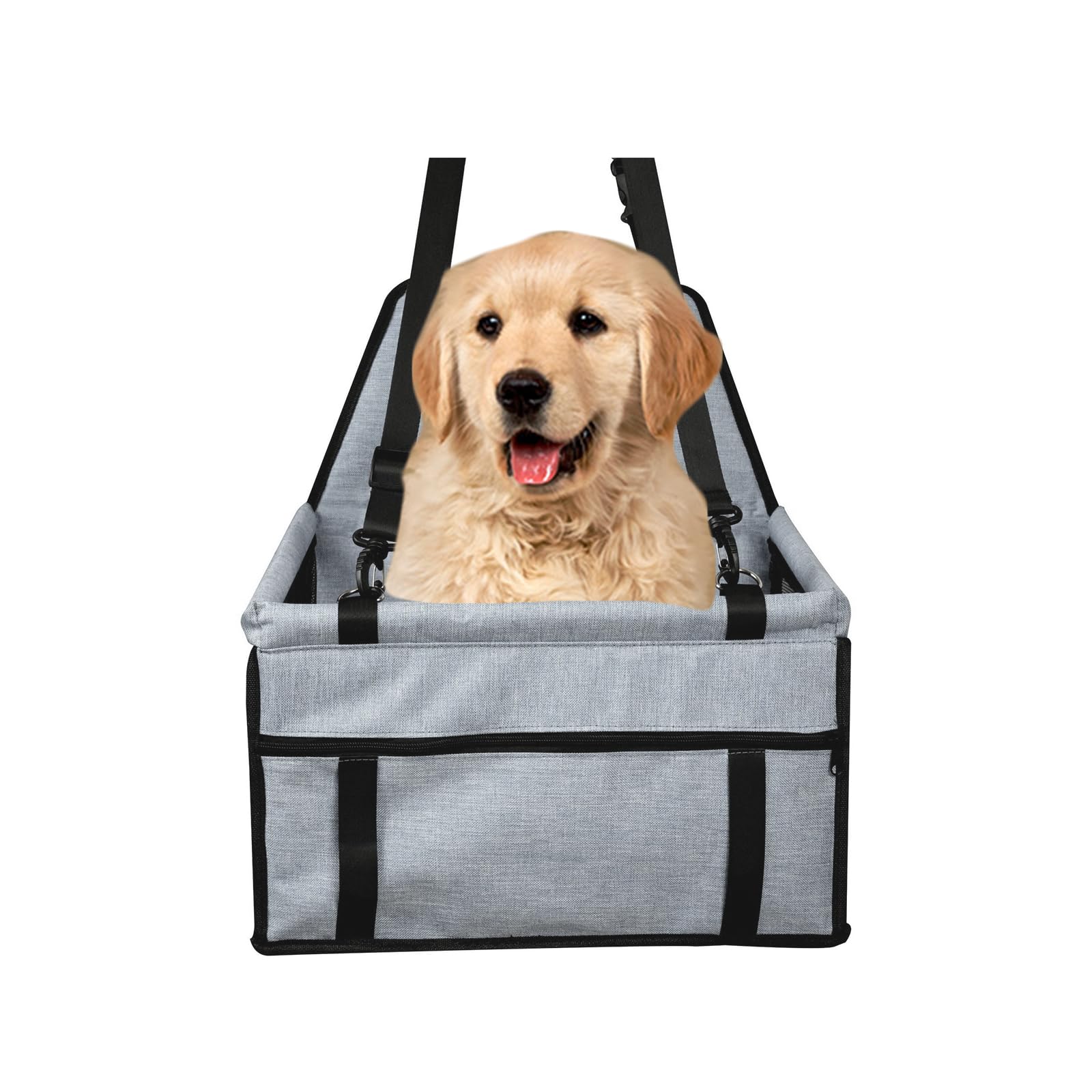 Asiento de Coche Transpirable, Impermeable y Plegable para Perros Pequeños - Asiento Trasero