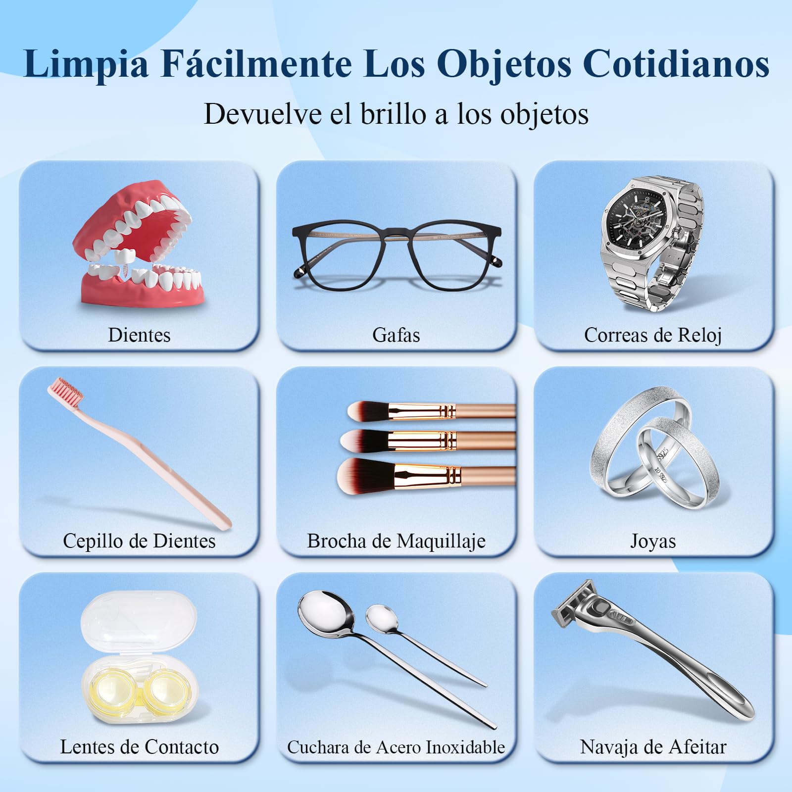Minthouz Limpiador Ultrasonidos, 48000Hz Ultrasonidos Limpieza 500ml Limpiador Ultrasónico para Joyas, Gafas, Relojes, Dentaduras