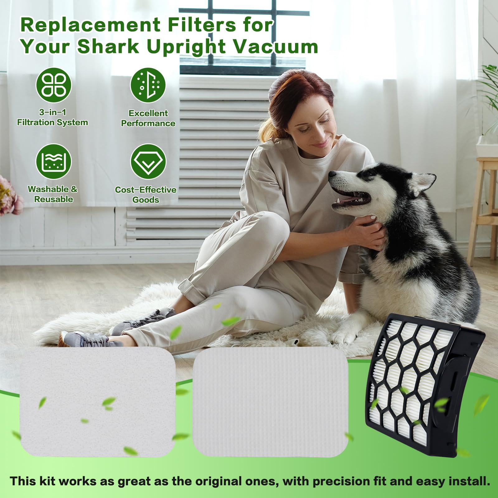 VIEWALL Ersatzfilter Für Shark Staubsauger - 2 HEPA Filter + 6 Schaumstoff & Filzfilter, Für Pet Pro, Navigator