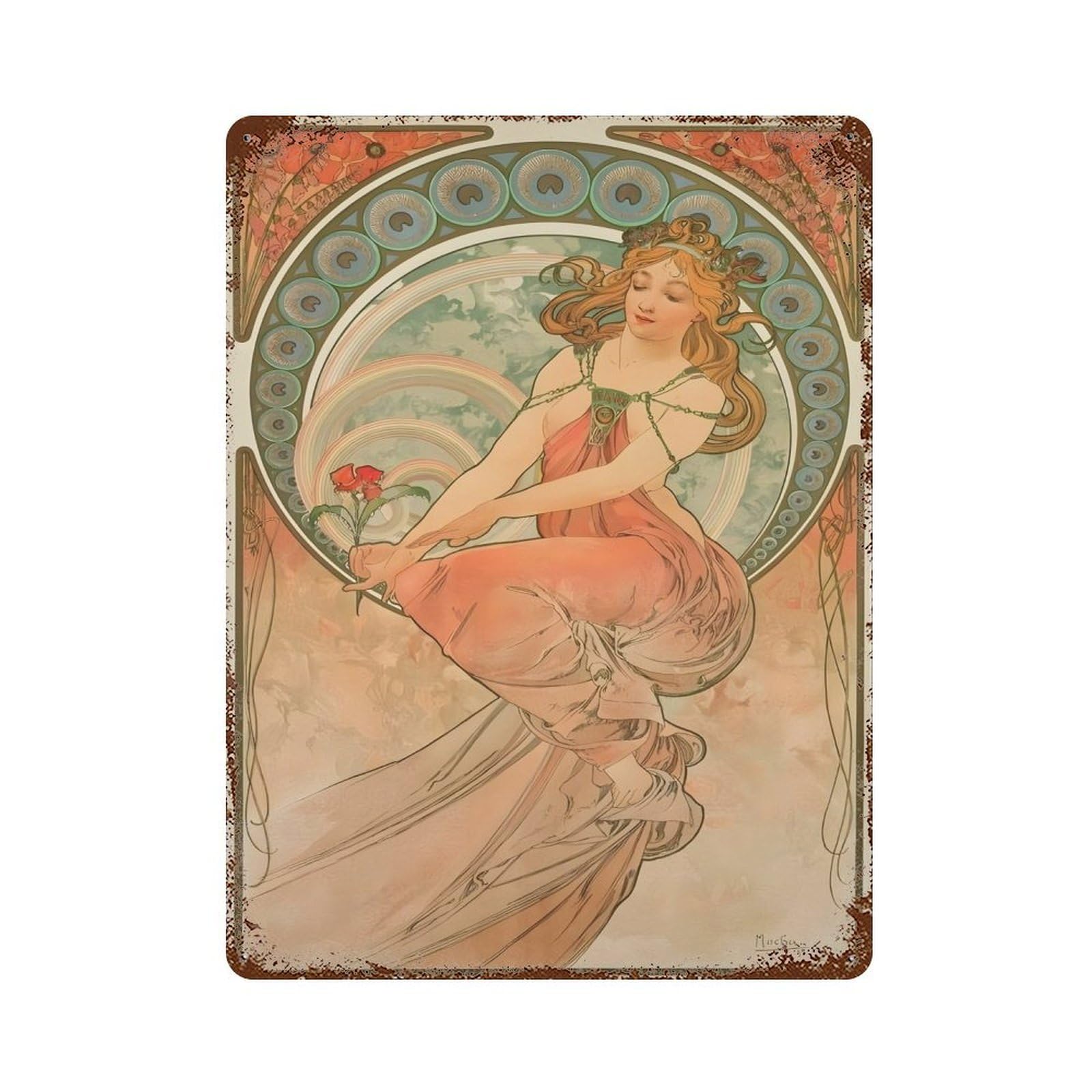 xiaoxiaoshen Alphonse Mucha (12) Wall Decor Art Metal Tin Poster Modern Home Decor Art Home Bar Shop Decorations Vintage Sign 40x30cm