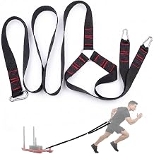 Heavy-Duty Sled Pulling Strap, Tire Dragging Pull Strap for Sled Training, Strength & Conditioning Workouts, Compatible with Harnesses & Belts