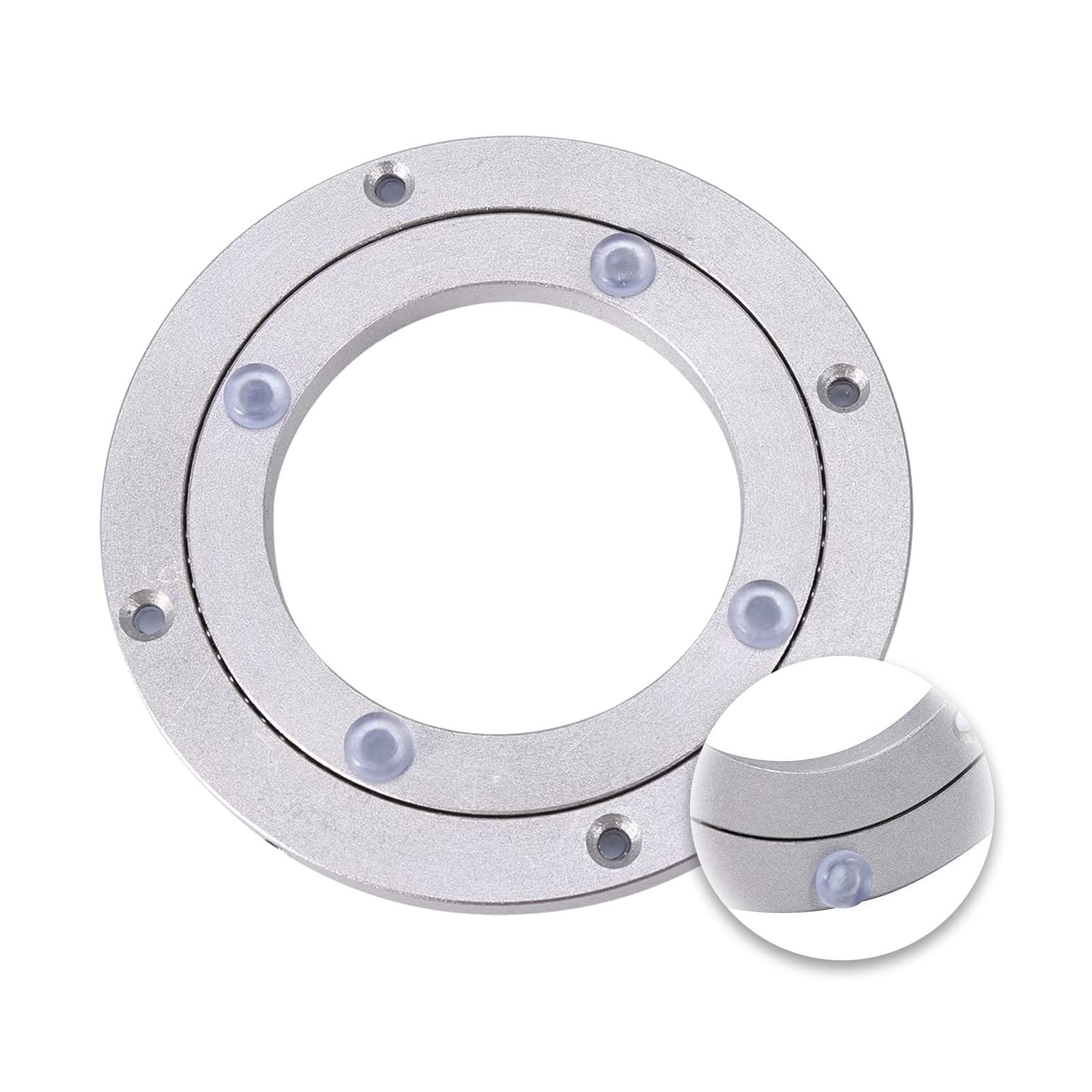 Componenti per Giradischi da 150, 200, 300, 400, 500 e 600 mm, Piatto Girevole a 360 Gradi in Lega di Alluminio Resistente con Cuscinetti a Sfera, Base per Tavolo da Pranzo, TV e Monitor per