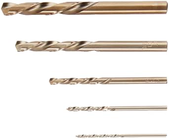 IRWIN Left Hand Drill Bit Set, Cobalt Alloy Steel, 5/64-Inch to 19/64-Inch, 5-Piece 30520