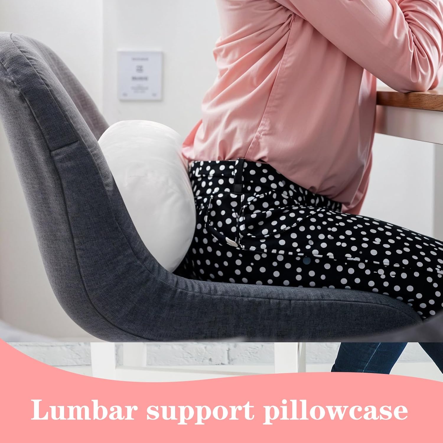 2PCS Neck Roll Pillowcases, 17x4 Inch Round Pillow Covers Cervical Neck Roll Pillow Cover Round Necks Pillows Cover Cylindrical Pillows Covers with Zipper for Home Decor (White) - Image 5