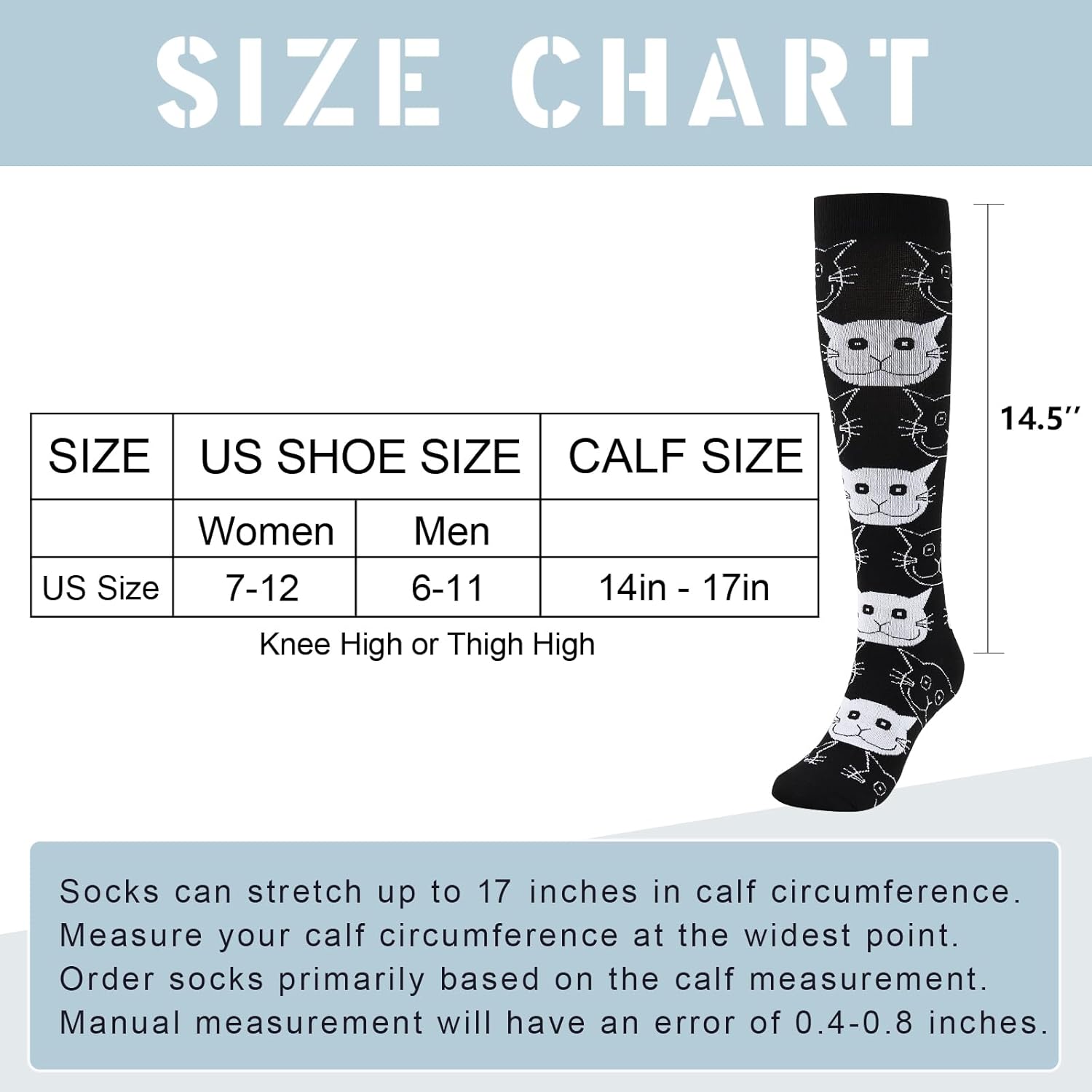 Junely Compression Socks for Women Knee High Socks for Running Athletic Nurses Work Support Travel Flight Sports - Image 5