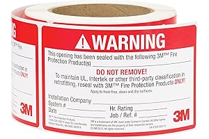3M Scotch Firestop Identification Label
