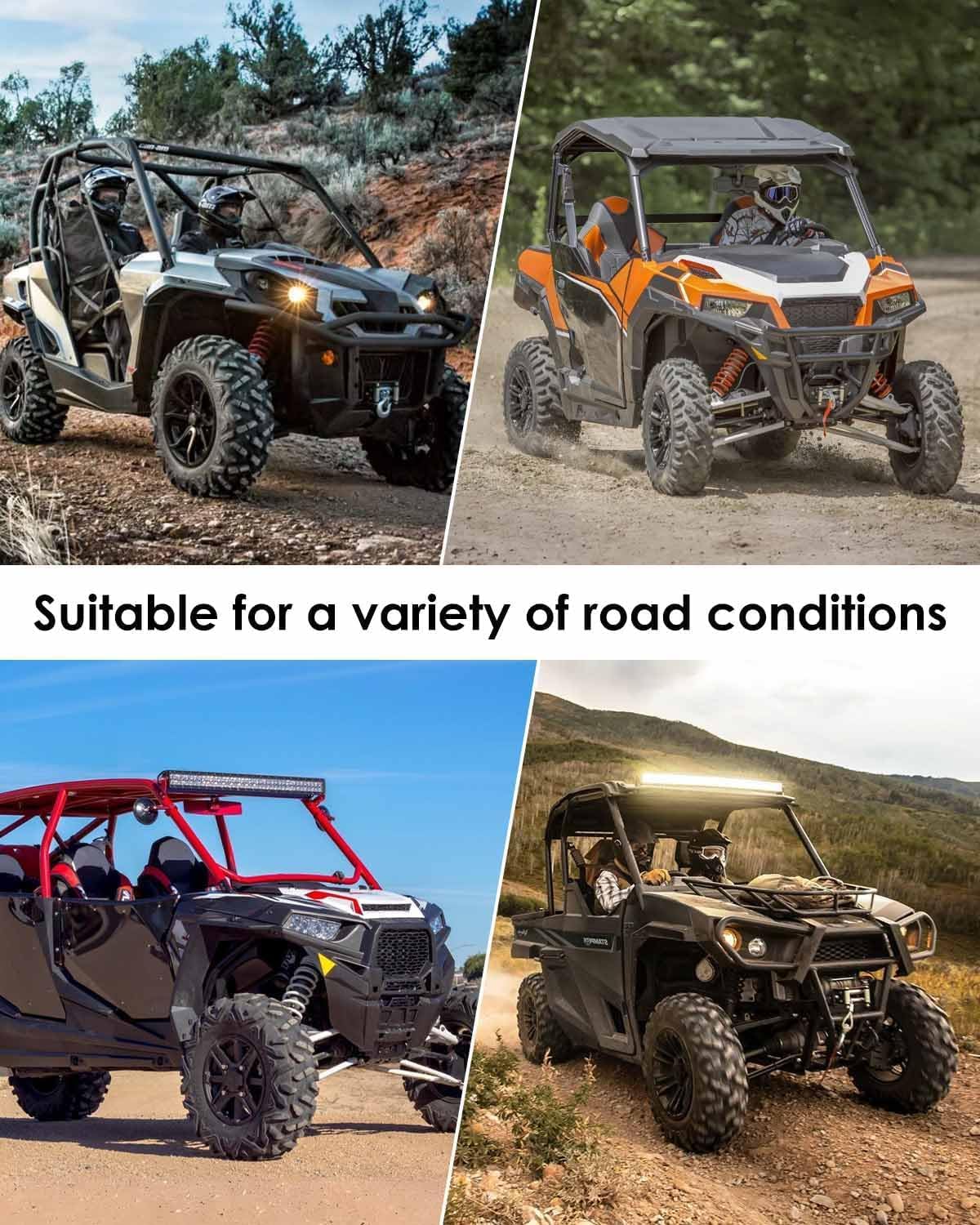 Pre-wired ATV UTV Turn Signal Kit, Universal Street Legal Kit with 60DB Horn & Toggle Switch, Side by Side Blinker Kit Fits for Polaris Arctic Cat Yamaha Kawasaki Can-Am Pioneer Golf Cart Dune Buggy