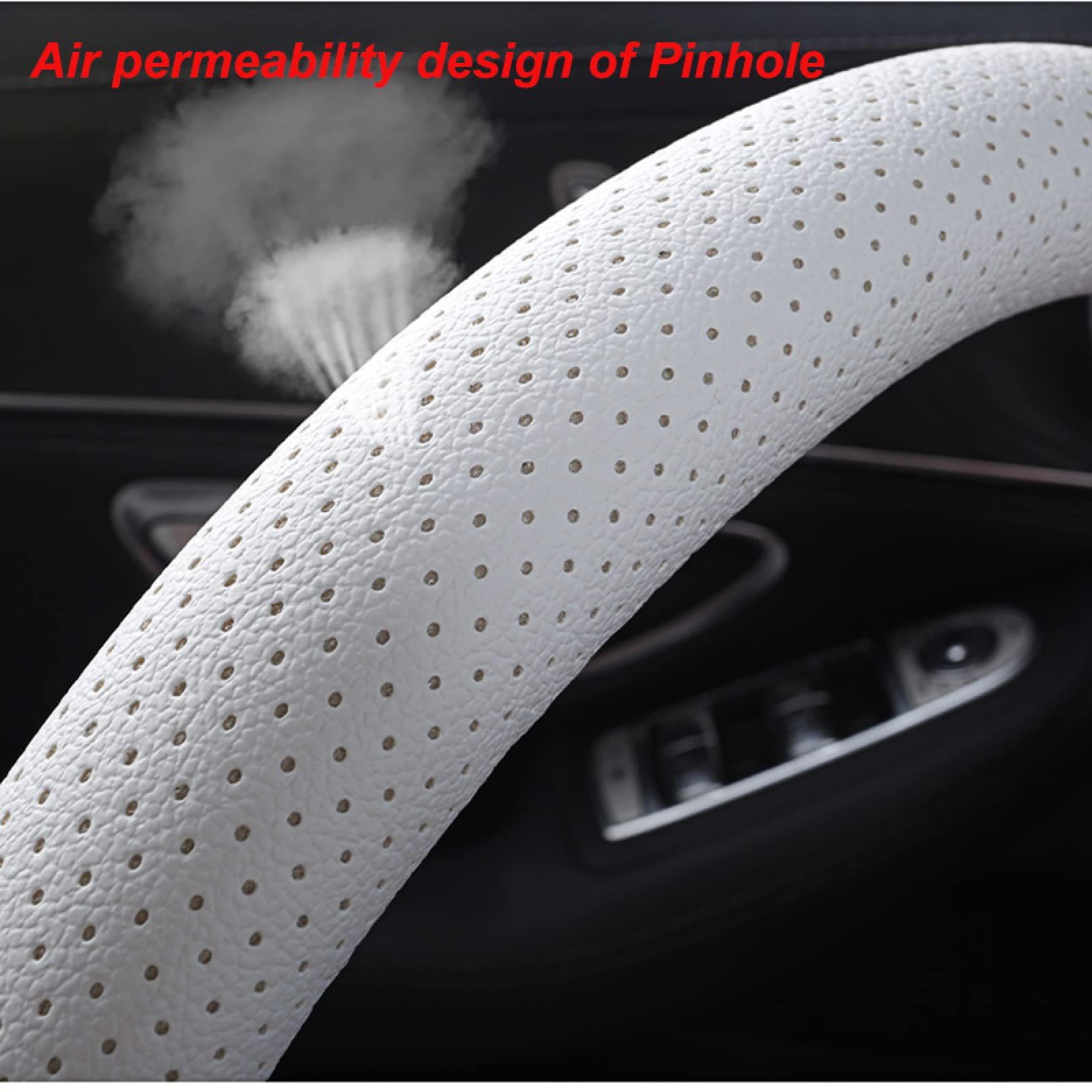 Funda Volante Coche Kia - Cuero Sintético, Antideslizante, Fácil Instalación, Para Varios Modelos