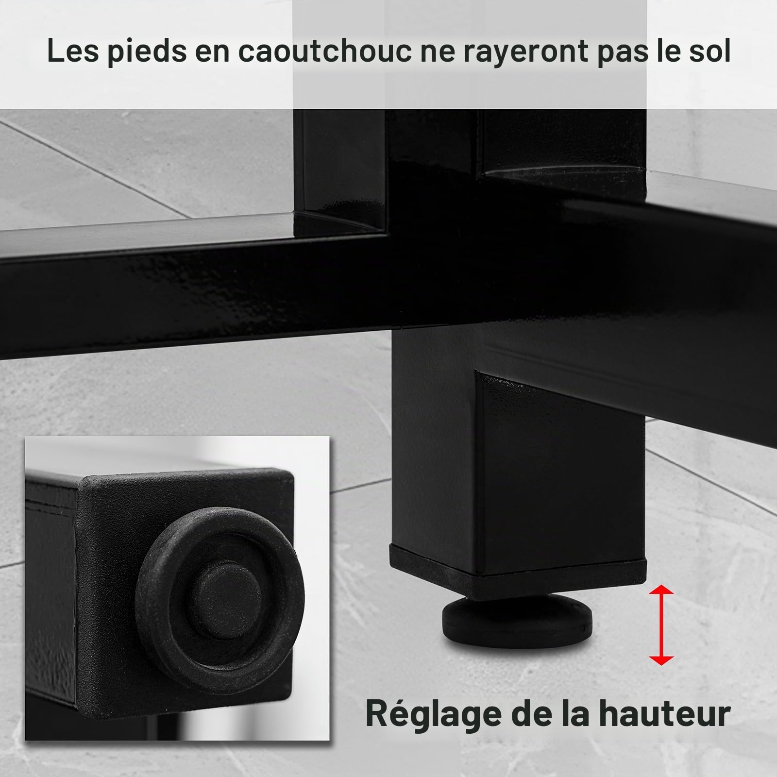 JXZ Meuble Machine à Laver et Seche Linge, Support Seche Linge Sur Lave Linge, 3 Hauteurs Réglables, Capacité Charge 300kg pour Buanderie Salon Salle De Bain Cuisine Balcon(Noir, Tableau Noir)