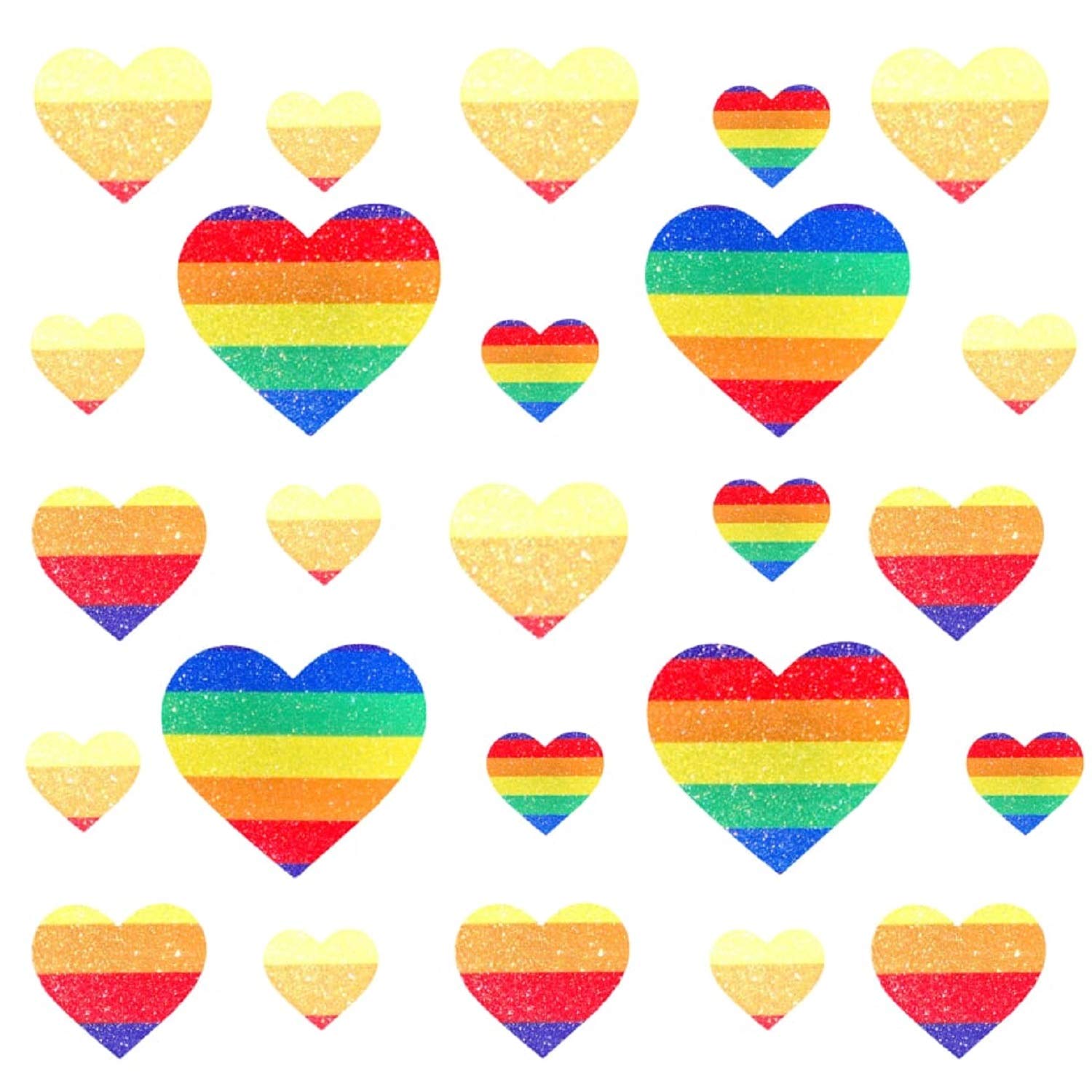 Neva Nude Women's Orlando Pride Flag Glittery Af I Heart U Nipple Pasties And Body Stickers Crop Top Bra - Bundle Of Nipztix & Bodistix For Festivals, Raves, And More, One Size