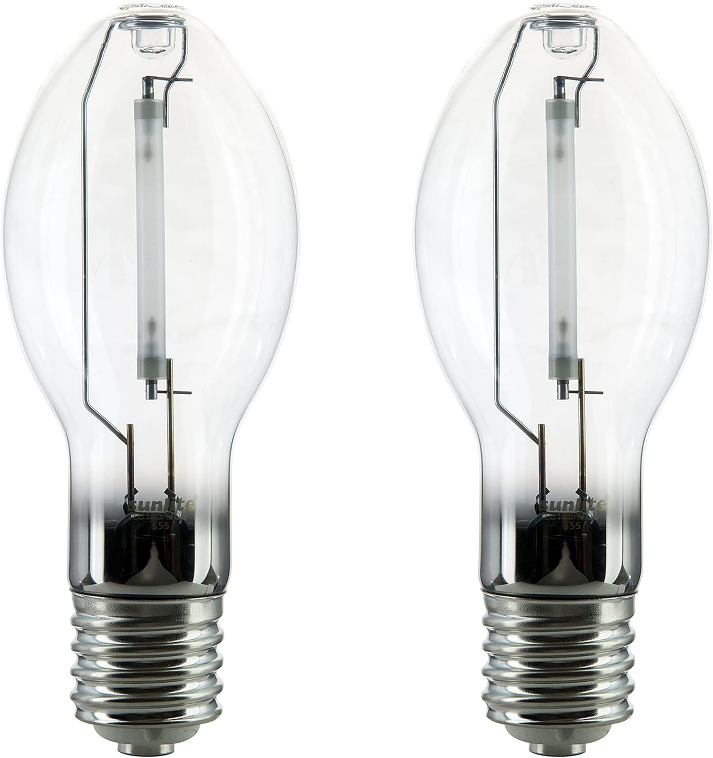 Sunlite 41873 LU150/MOG 150 Watt High Pressure Sodium Light Bulb, Mogul Base (E39), ANSI Code S55, 16000 Lumen, 20000 Life Hours, Clear, 2100K, 2-Pack