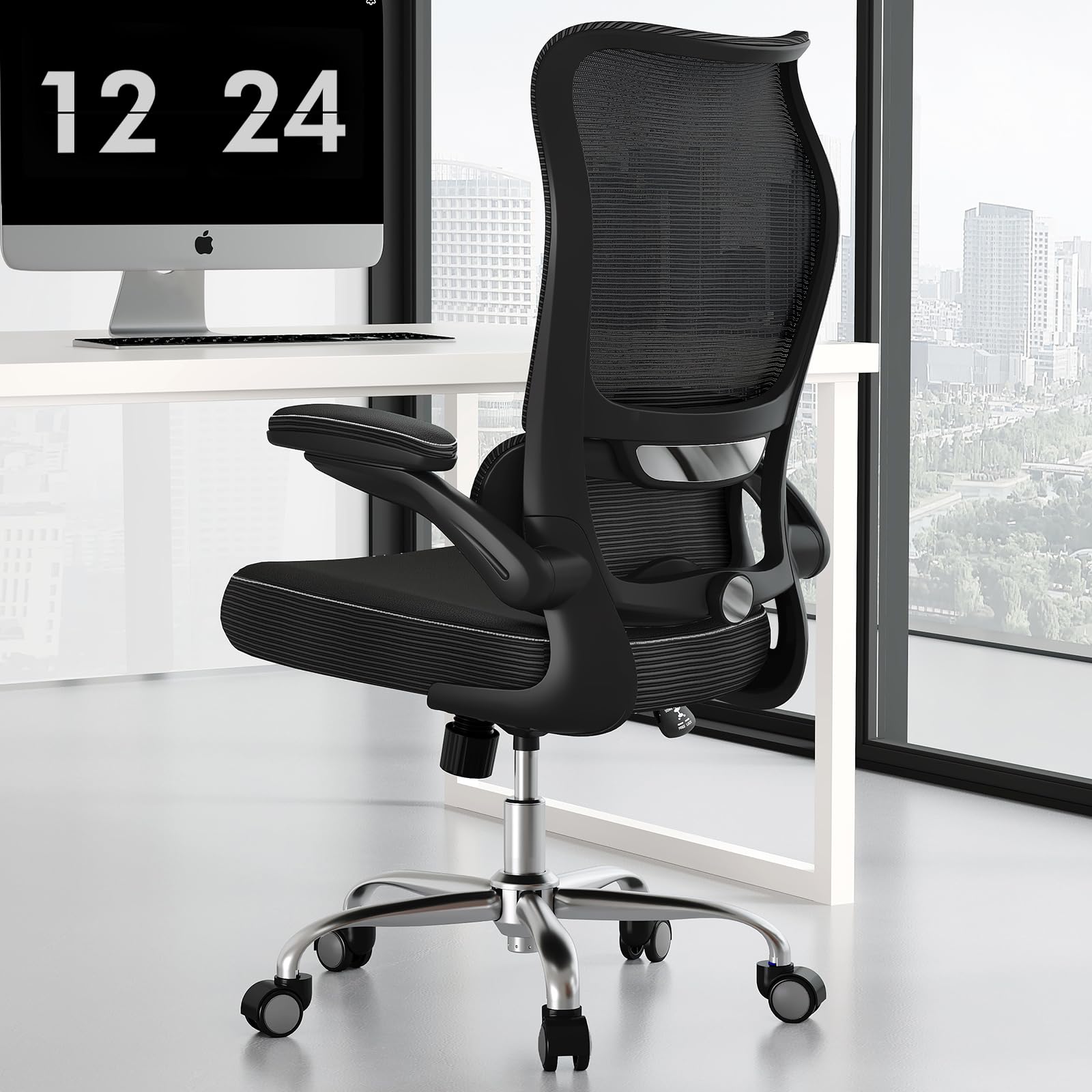 TRALT Ergonomic Office Chair - Desk Chair with Wave High Back Adjustable Lumbar Support Computer Chair - Gaming