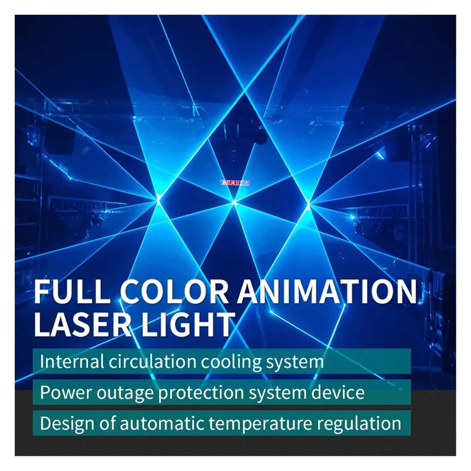 Luci per Feste, 2w 3w 4w 5w Sta Light DJ Party Lights Proiettore di animazione RGB ILDA 3D Lighting Show Sta(4W)