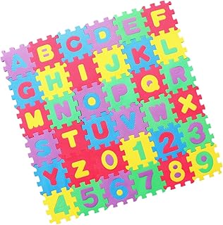 Totority 72 Peças Tapete Rastejando Brinquedos Alfabeto Quebra-Cabeça Tapete De Jogo De Espuma Para Números De Bebê Tapete De Chão Números De Alfabeto Tapete De Jogo Quebra-Cabeças De Chão