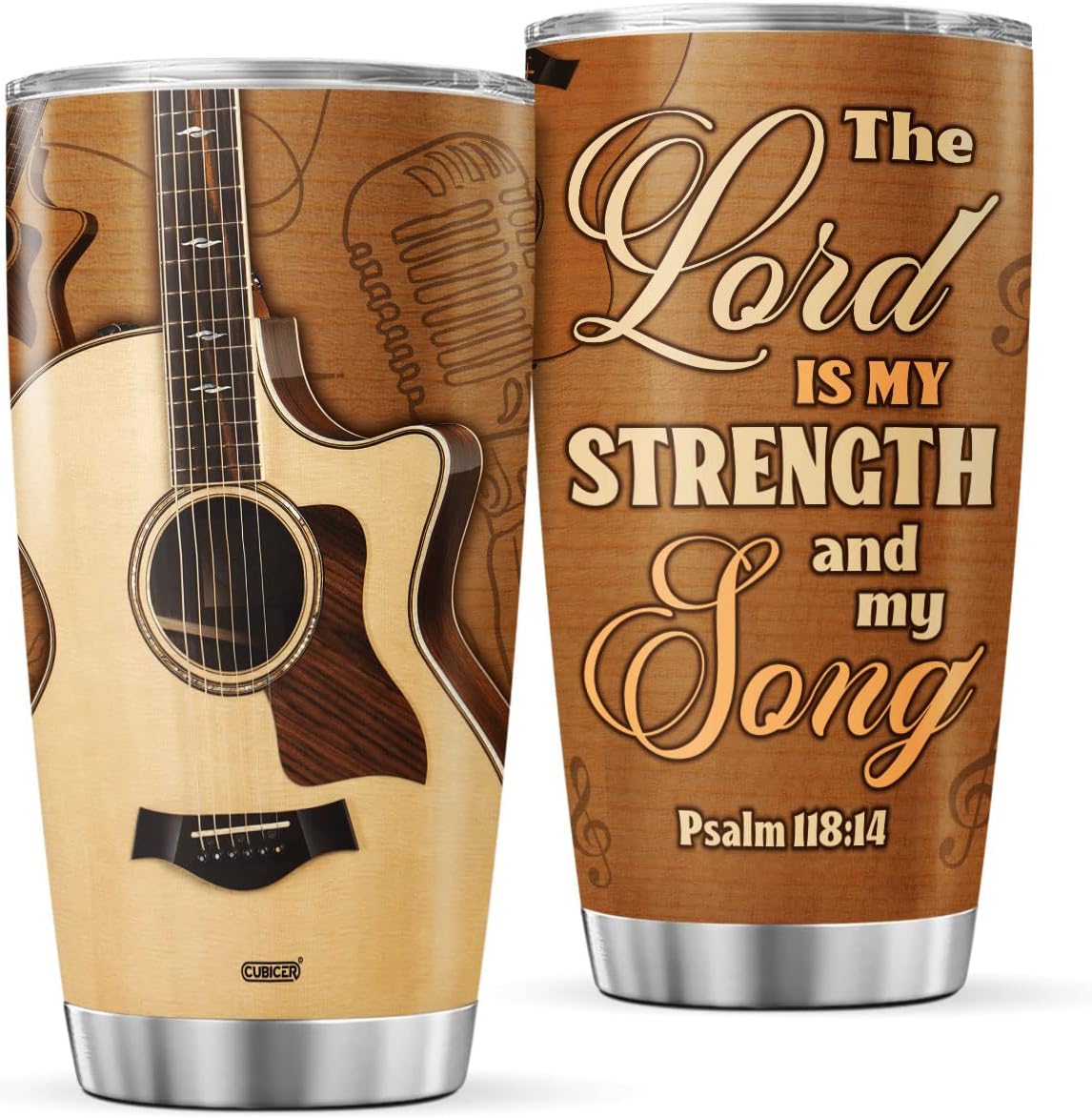 CUBICER Guitar Tumbler Gifts For Teens Guitarist Adults Husband Men Music Lovers Coffee Travel Mug Oz Stainless Steel Insulated Cup On Fathers Day Christmas Birthday Retirement
