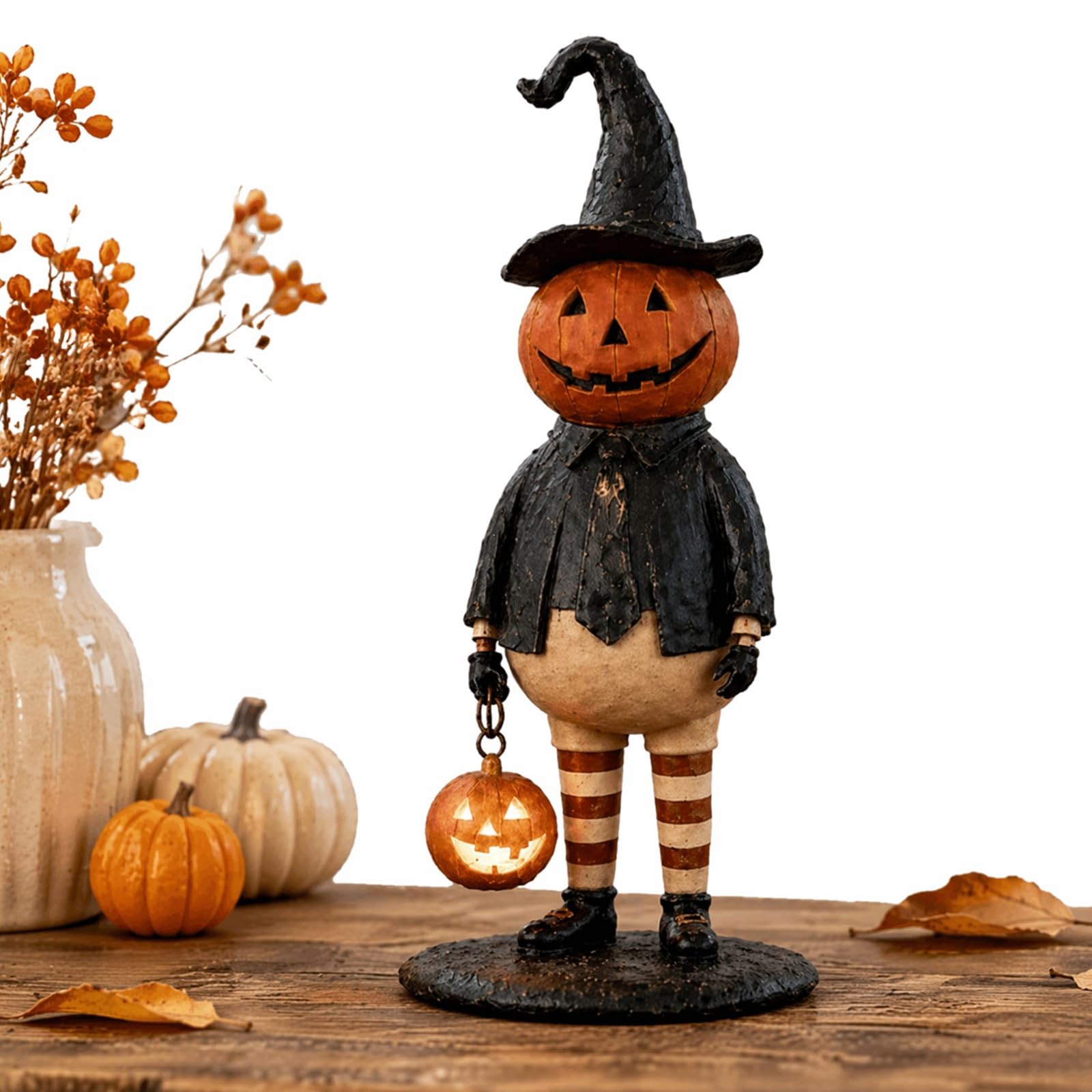 Vintage Witch Gentleman Tabletop Decor Trendy Halloween