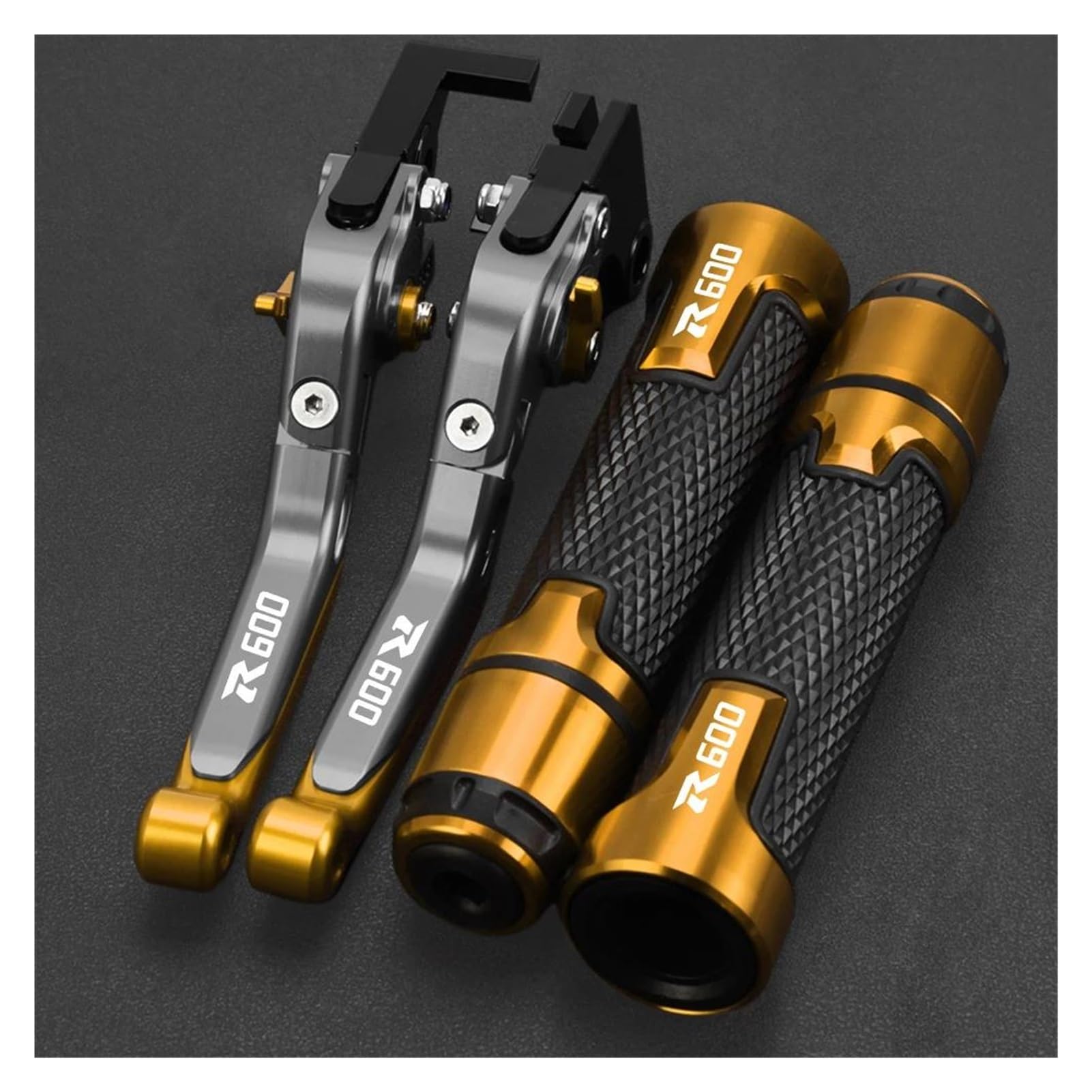 AOBEYO Motorcycle Control Levers Brake Clutch Levers for Suzuki GSX-R600 GSXR 600 1992-1993 Handlebar Grips(15)