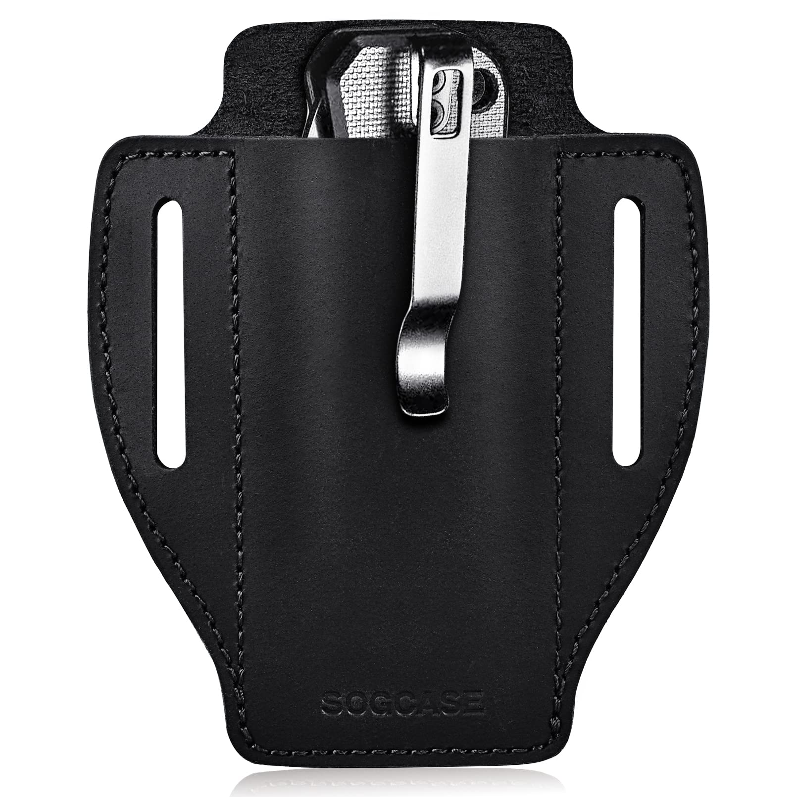 Knife Sheath for Belt, Leather Pocket Knife Sheath for Folding Knife, Knife Holster for Men