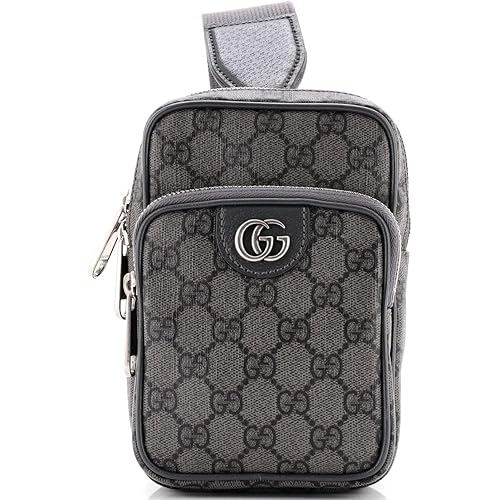 Gucci, Pre-Loved Ophidia Sling Bag GG Coated Canvas Mini, Gray