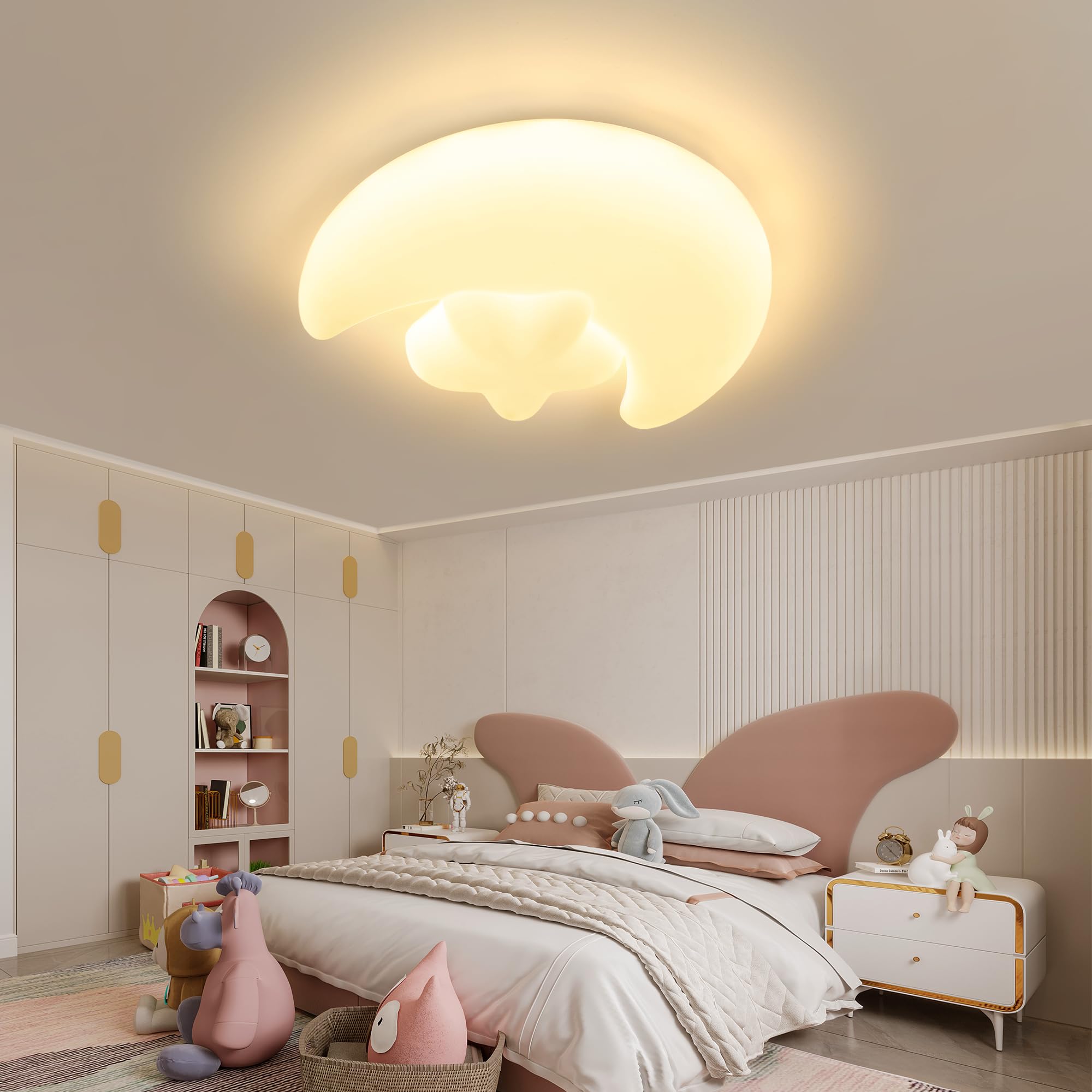 LED Deckenleuchte Dimmbar Kinderzimmer 55CM, Kinderzimmer Lampe Decke 50W | LED Deckenleuchte Dimmbar 3000K-6000K mit Fernbedienung, Farbtemperatur,deckenlampe für Wohnzimmer, Schlafzimmer, Küche