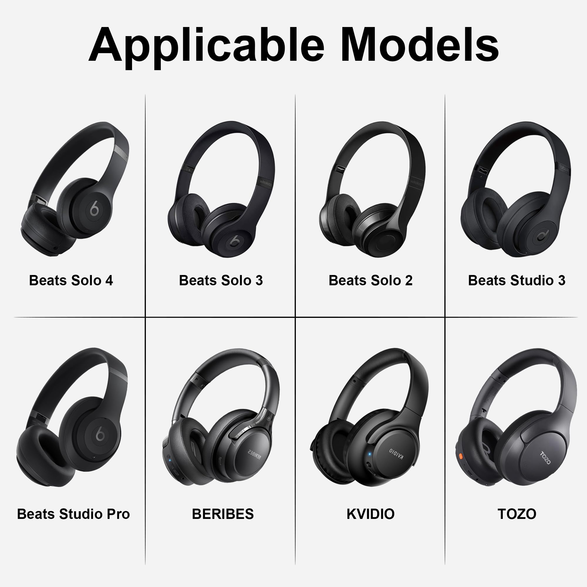 Condition photo showing Brand New for headphone case for beats solo 4/3/2, studio 3/ pro, beribes/kvidio/tozo | for skullcandy / picun, hard shell eva travel carrying over-ear headphone case, mesh bag for cable, handle strap, pink