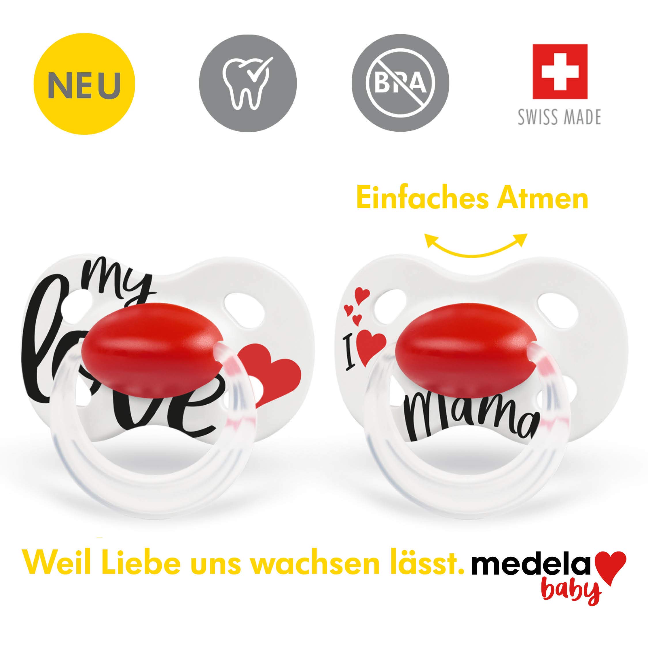 MEDELA Ciuccio per bambini morbido interamente in silicone Ragazzo 0-6m 2 pz :: Monkey Mum