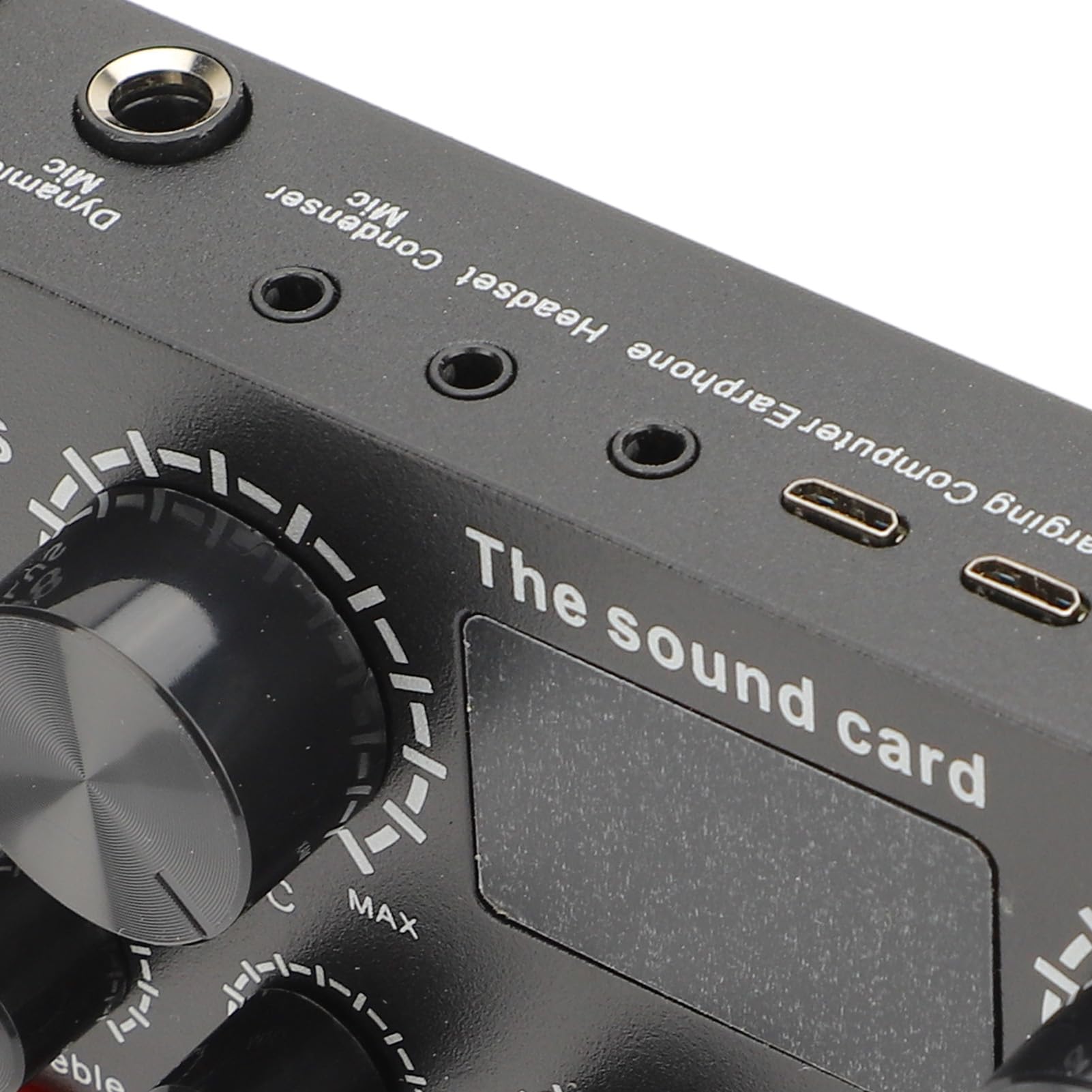Tarjeta de Sonido en V8-Plus, Tarjeta de Sonido Mezcladora de Podcasts de Grabación de Karaoke Externa USB con Bluetooth 5.0, Micrófono Incorporado, para Grabación de