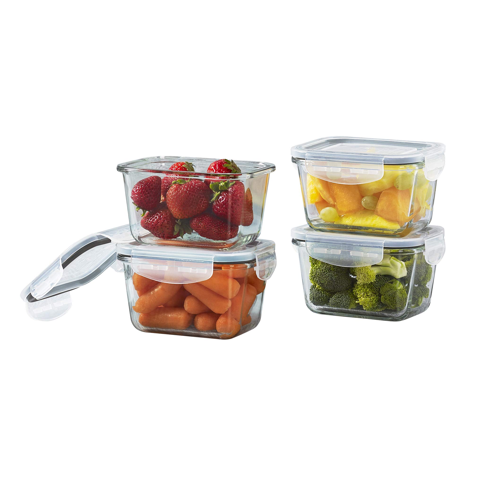 Mason Craft & More V1536 Food Storage container, 15 OUNCE SET, Clear