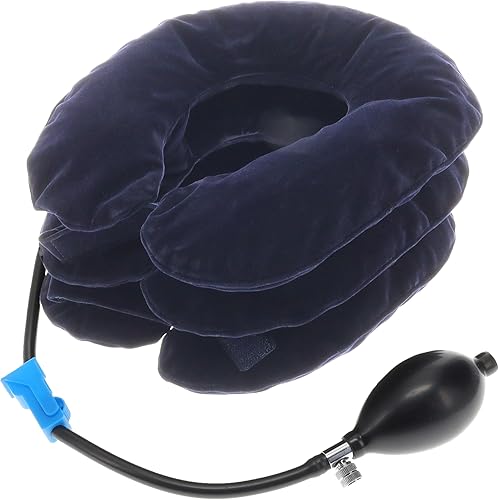 Body Sport Cuello de tracción cervical, descompresión y compresión ajustable, soporte de cuello para alineación espinal y molestias en el cuello,