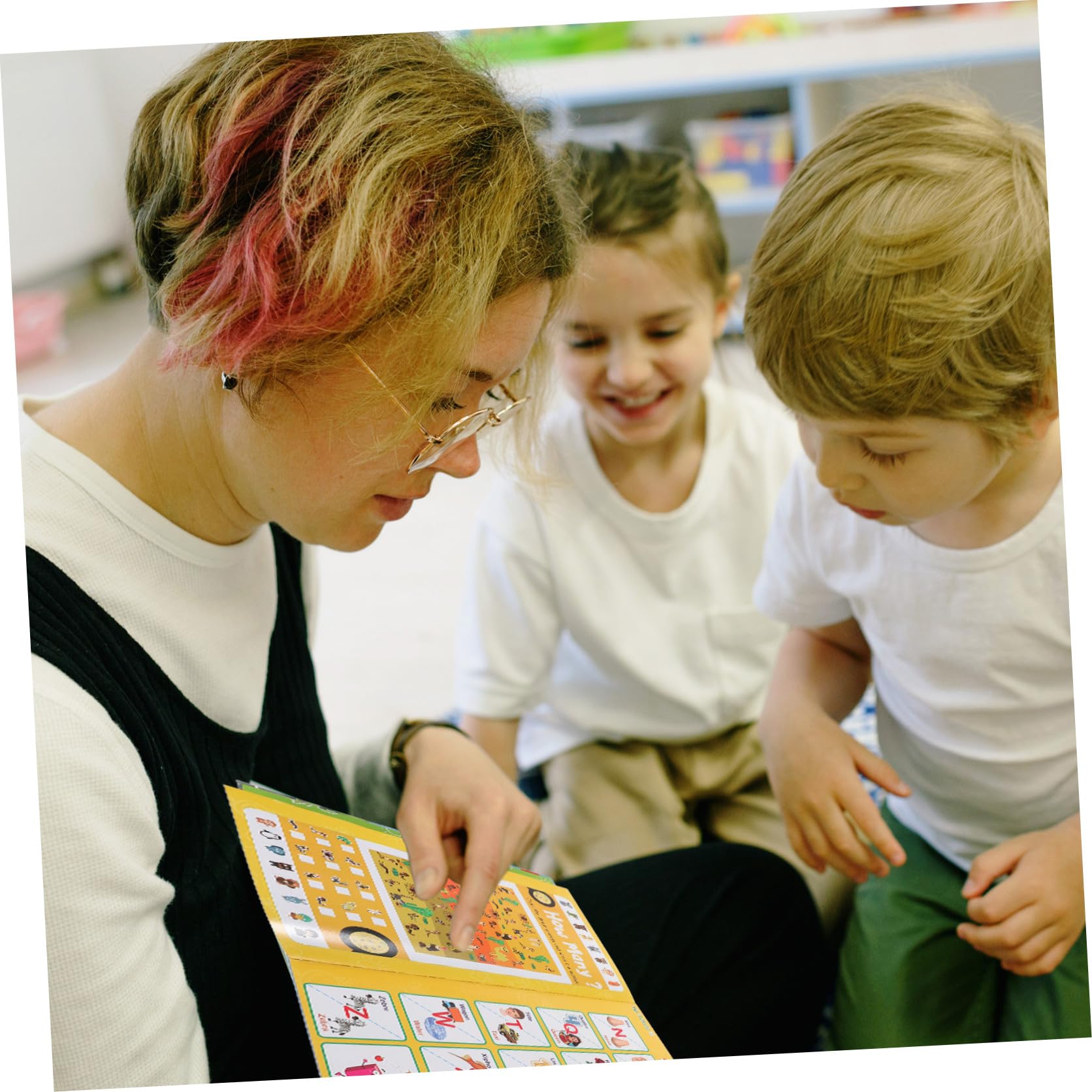 ifundom Libro Interactivo Electrónico Bilingüe Francés E Inglés para Preescolares, Juguete Educativo Sonido, 1 Pieza Color Verde, Aprendizaje de Lectura y Desarrollo de Habilidades 3 a 5