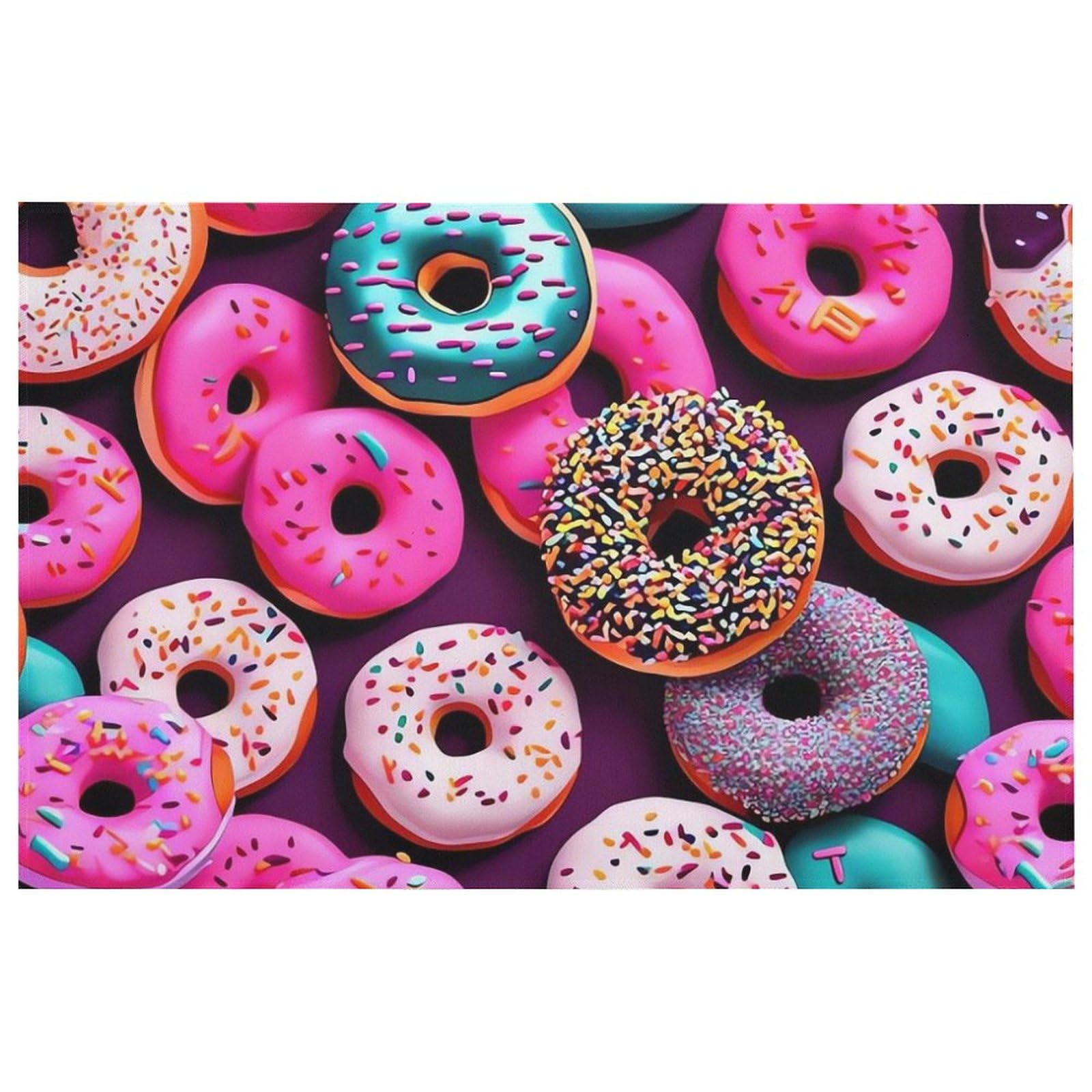 Tapis de sol moderne donut 60x40 cm antidérapant et absorbant pour l'entrée et la cuisine