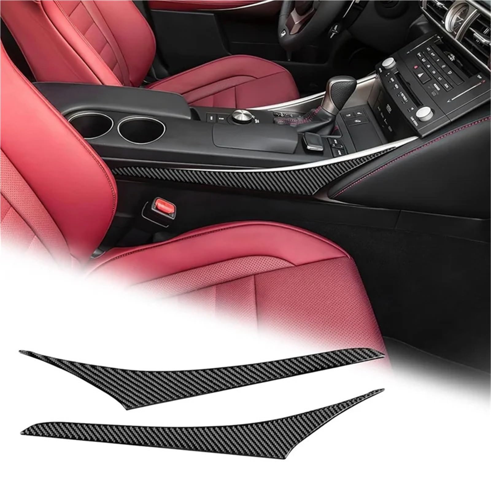 Folia na panel‌ Naklejka konsola środkowa‌ Pasuje do Lexus IS250 IS200T IS300 IS350 2013-2019 Carbon Fiber Center Console Side Gear Shift Frame Cover Trim Parts