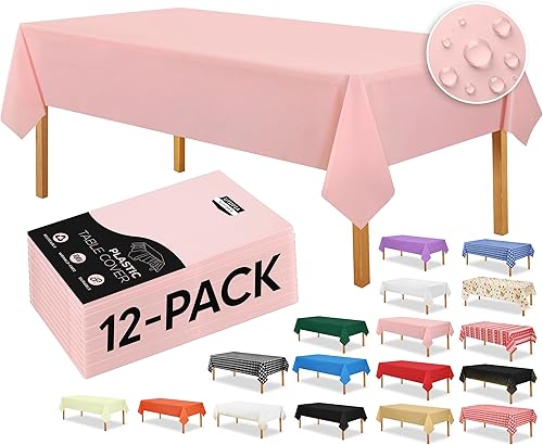 Miniatura 28 de Utopia Kitchen Paño de Mesa de Plástico Desechable (Paquete de 12 - 54 x 108 pulgadas) Blanco con Puntos Dorados Rectangular Paño de Mesa Puntos de