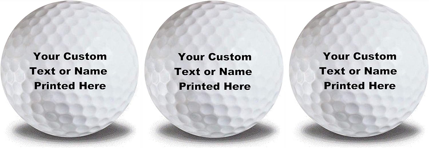Personalized Golf Towel Set, 16 x 26 Inch Towel Gift Set for Men with 3 Custom Balls and 15 Wooden Tees, Golf Accessories for Men, Black, Gift Ready Packaging