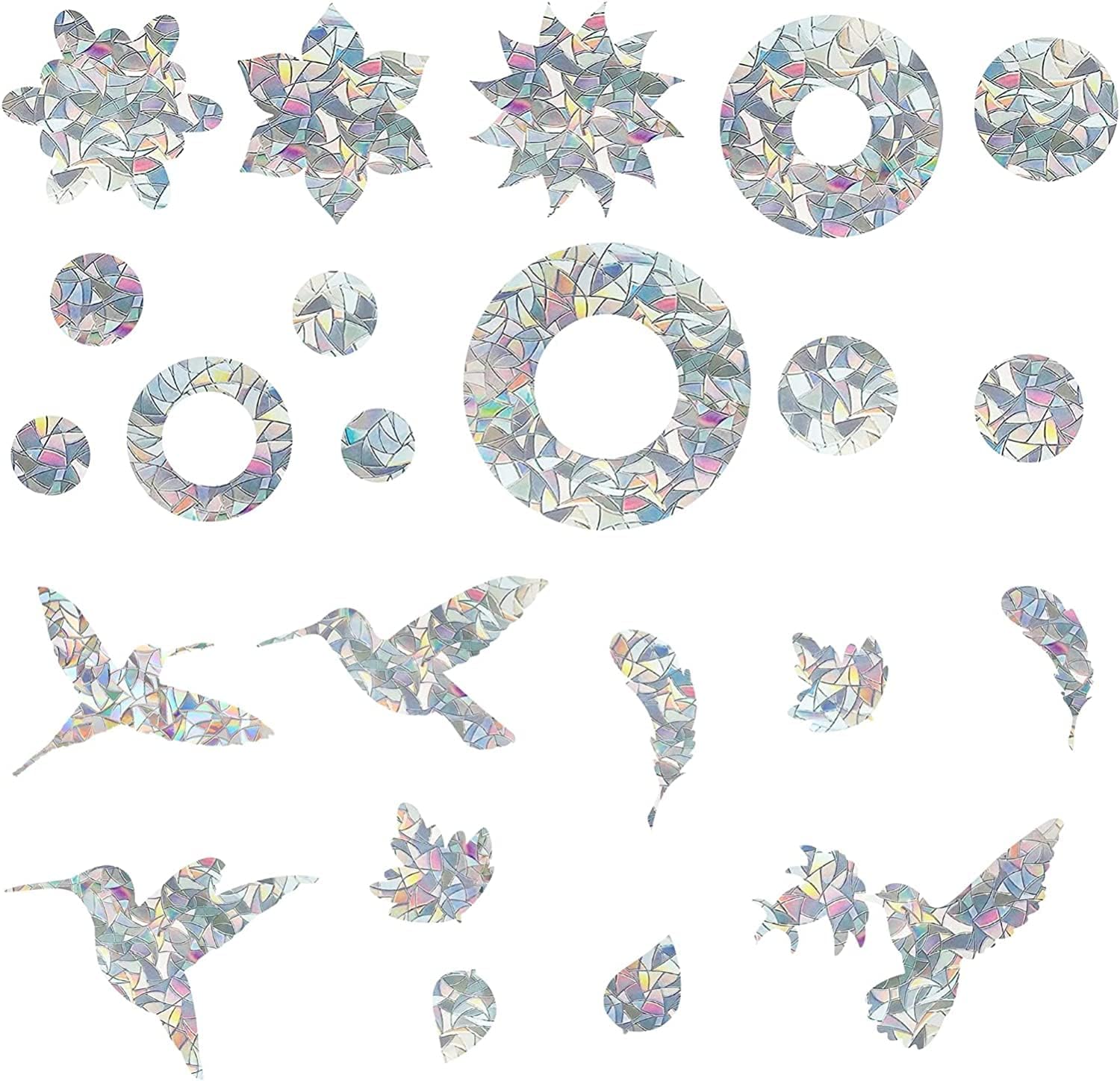 Andiker Static Window Decals, Glass Alert Stickers for Bird Strikes