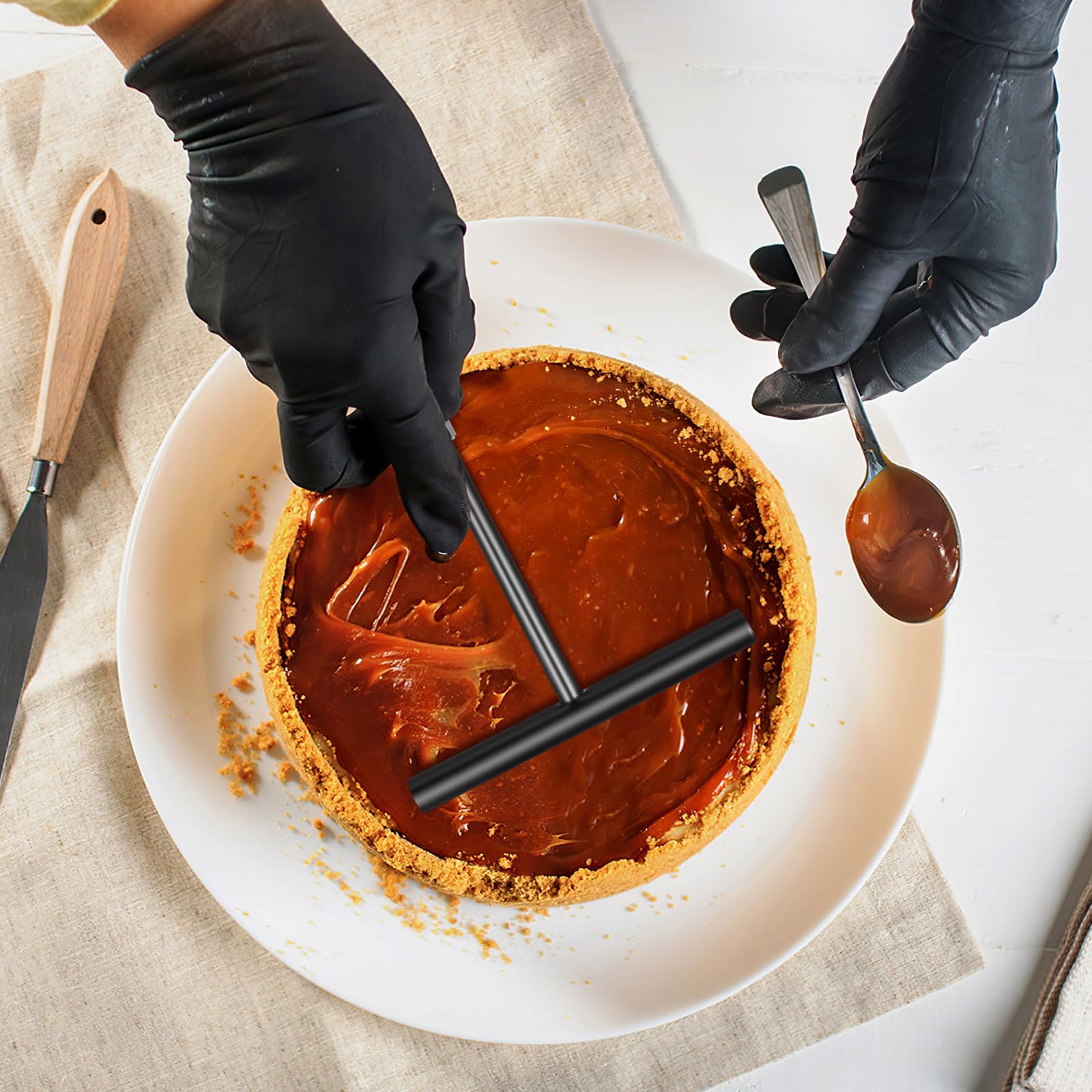 Ciieeo 1 Set Espátula para Panqueques y Espátula de Repostería de Acero Inoxidable Reutilizable, Adecuado para Cocina Casera y Panadería Artesanal