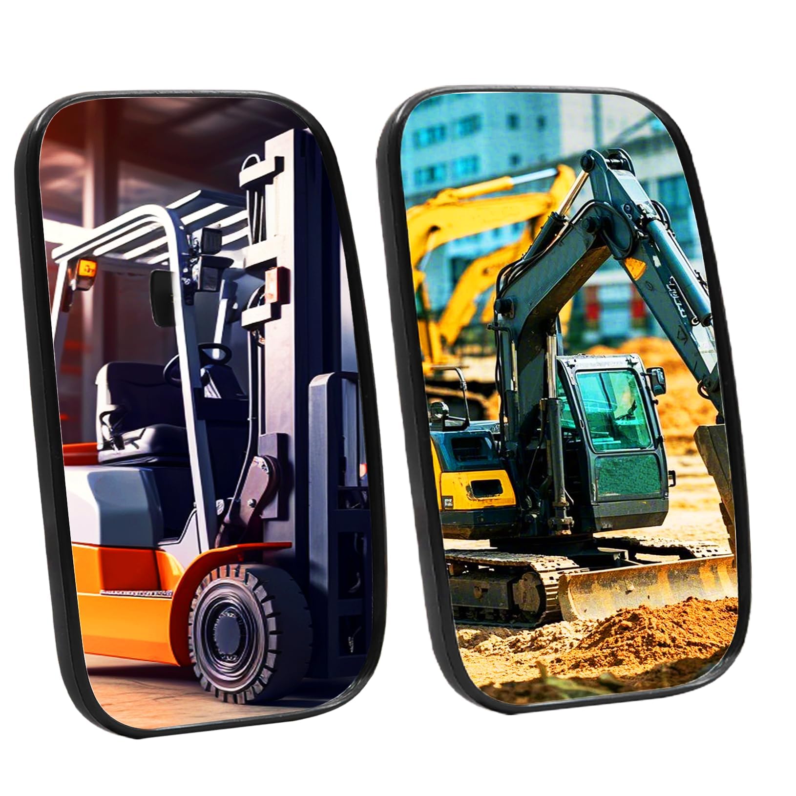 Heavy Equipment Truck Mirrors, Excavator, Forklifts Rearview Mirrors, Tractor, Plow, Dump truck, Lorry, Loader Rear or Side View Reversing Mirrors 1Pcs (5.3"x9")