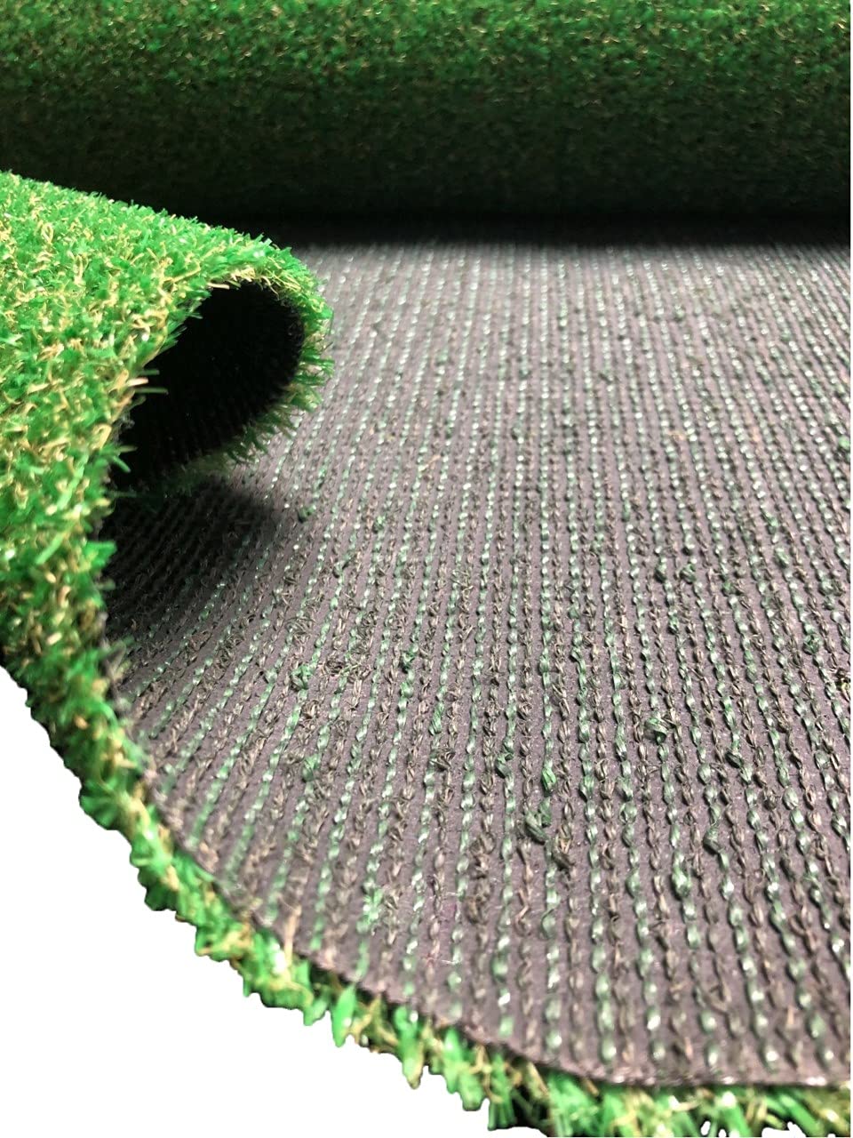 MadeInNature Gazon Artificiel Vert LARZAC, Aspect Naturel Fibres Vertes, Pelouse Synthétique Extérieure, pour Balcon, Terrasse, Nombreuses Dimensions (Largeur 2,00 x Longueur 3,00m)