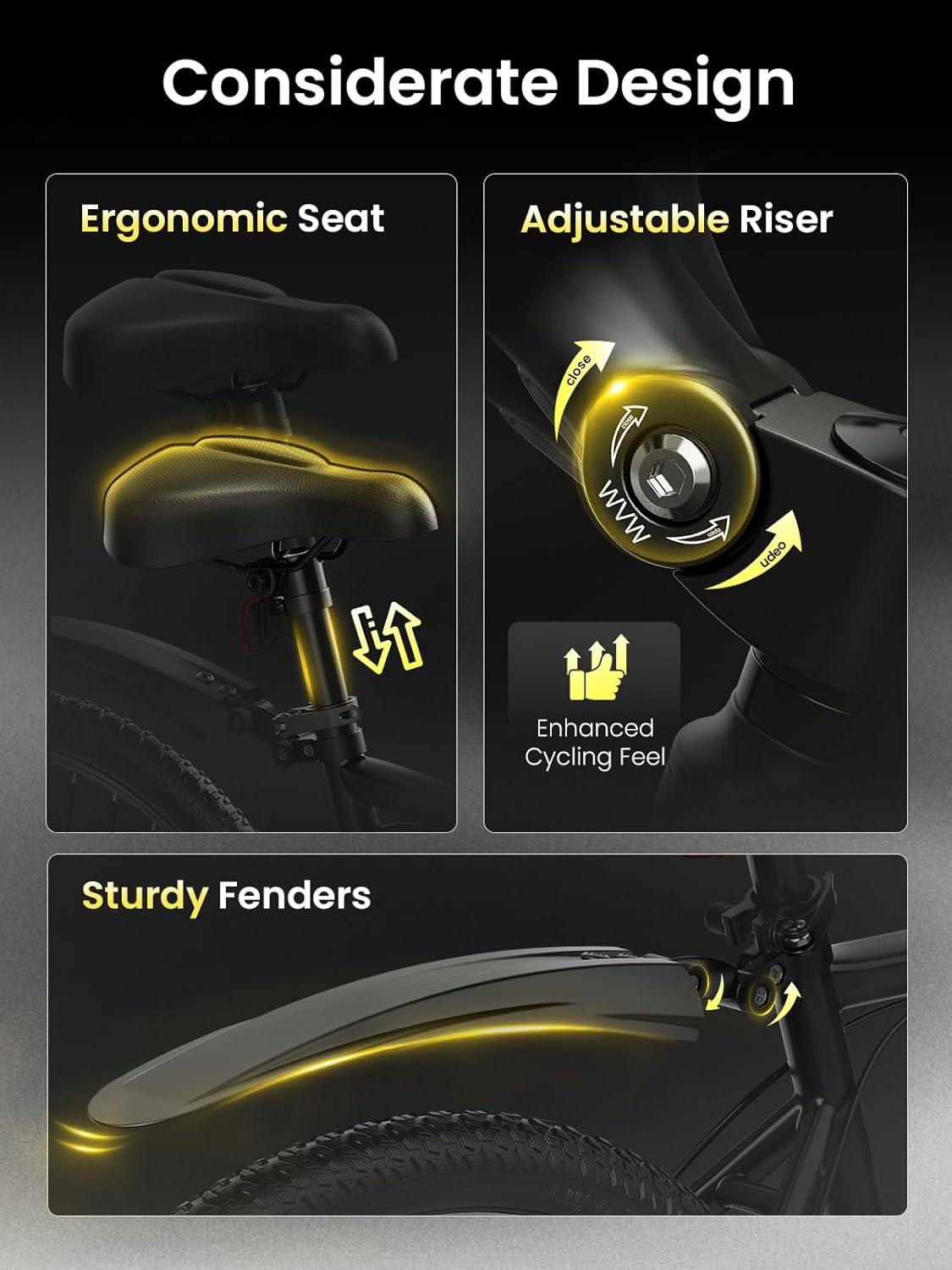 Heybike Electric Bike for Adults, 1200W Peak Brushless Motor, up to 50Miles, 28mph Max Speed Electric Mountain Bike, 480WH Removable Battery Ebike, 27.5 Tires, 7-Speed and Front Suspension Heybike Electric Bike for Adults, 1200W Peak Brushless Motor, up to 50Miles, 28mph Max Speed Electric Mountain Bike, 480WH Removable Battery Ebike, 27.5 Tires, 7-Speed and Front Suspension