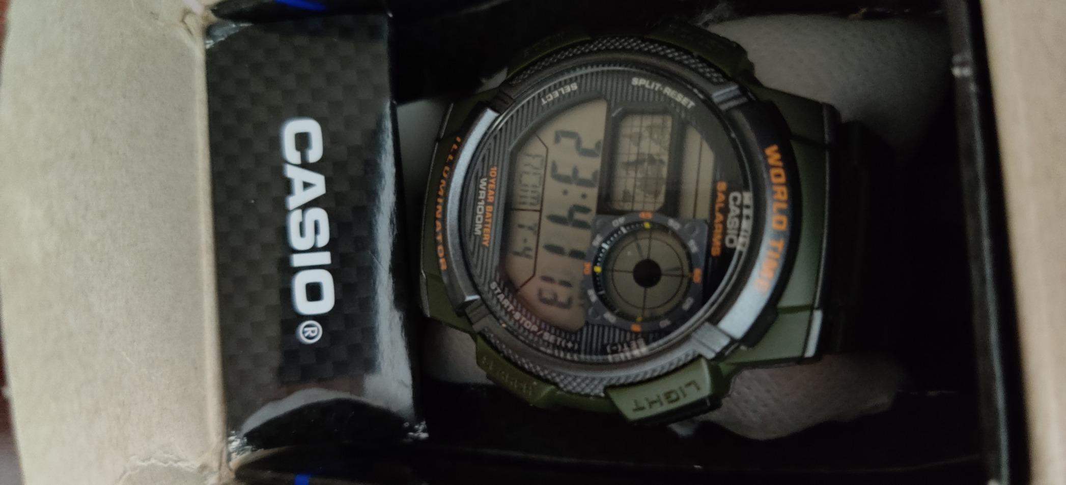 Casio Reloj de cuarzo para hombre con correa de resina, negro