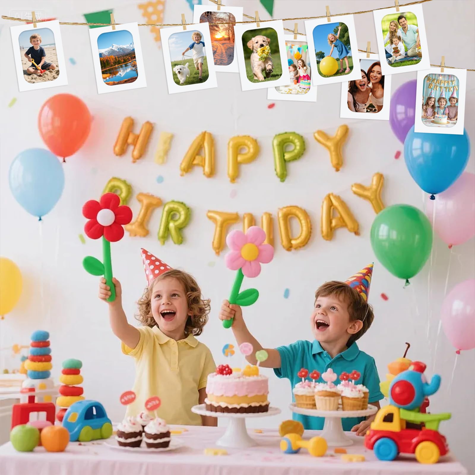 40-teilige Fotogirlande – Papierrahmen Mit Juteschnur & Holzklammern, 11,5x15,5 Cm – Für Fotos, Postkarten & Kunst – Weiß, DIY-Wanddeko