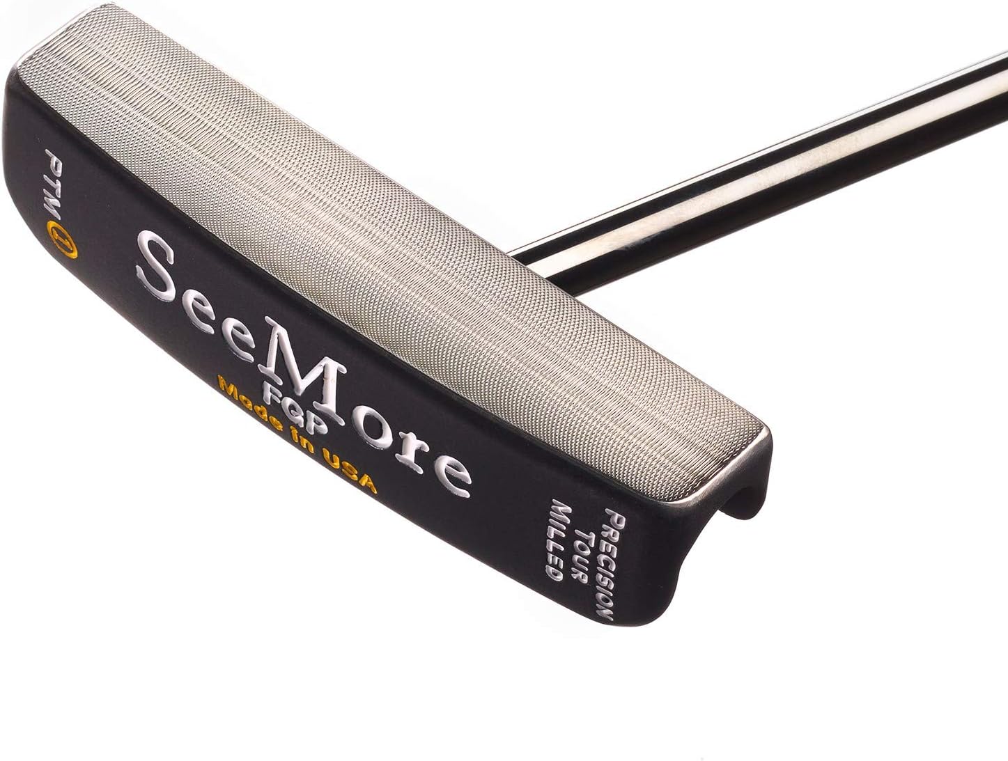 SeeMore PTM1 Black Blade Putter, Right Hand (Choose Length