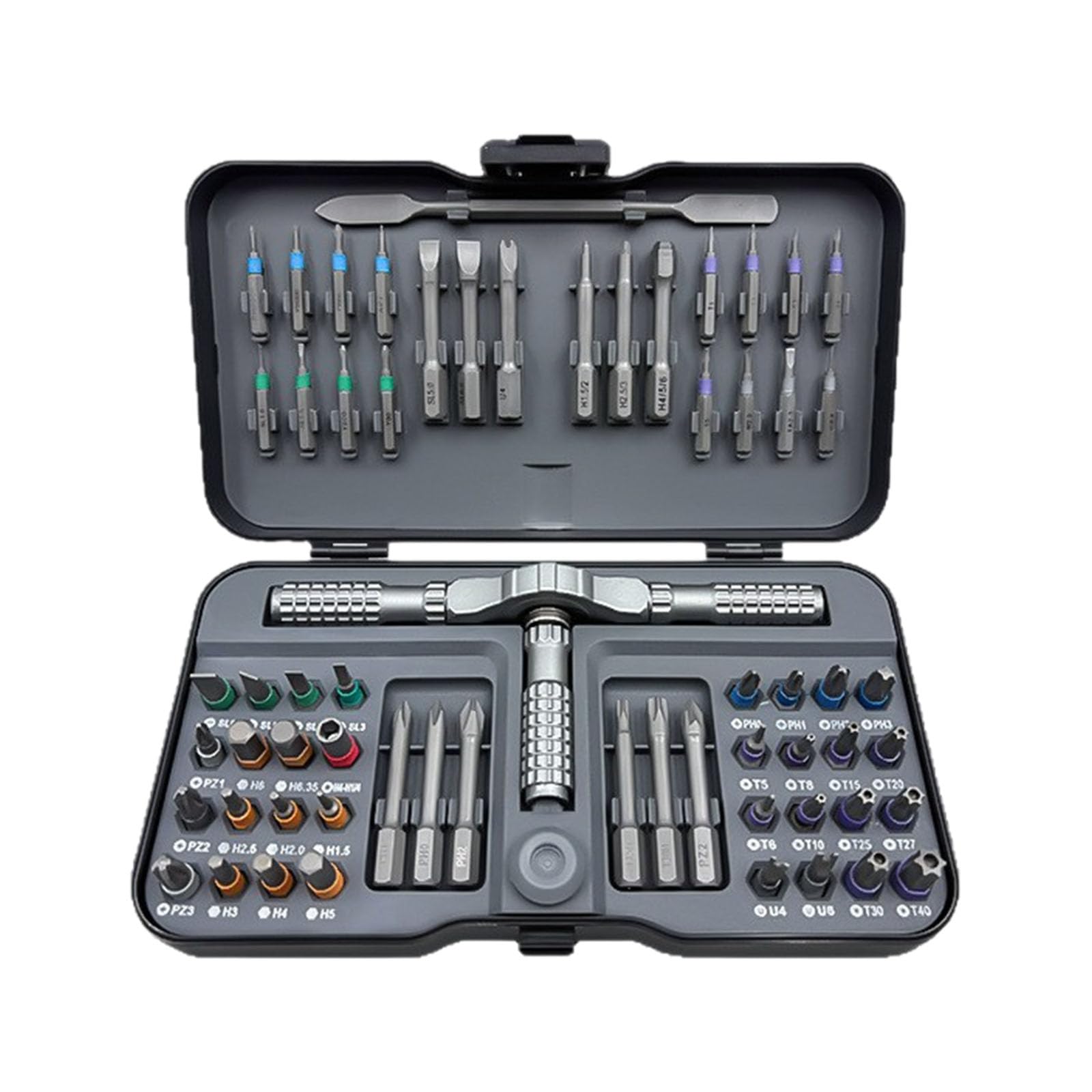 Ratcheting Screwdriver Set 65 in 1 Screwdriver Bit Ratcheting with Detachable Handle Accessories Multifunctional
