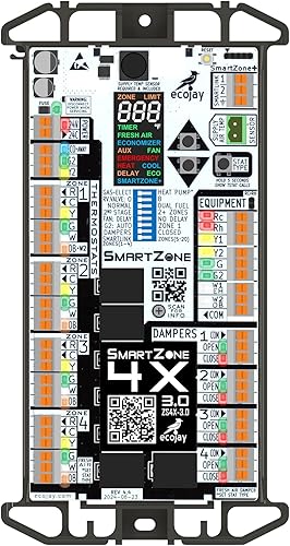 Juego de controlador de 4 zonas con sensor de temporizador SmartZone-4X Control, repuesto universal para Honeywell, paneles de zonación, truezone