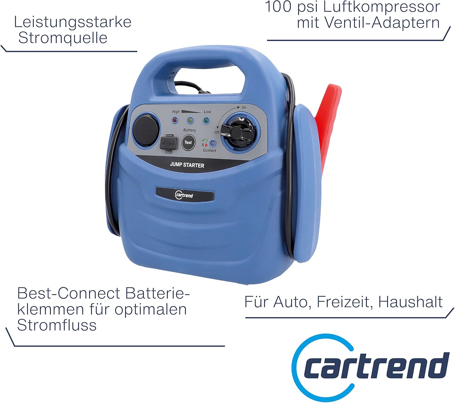 Cartrend Portable Power Station with Jump Starter and Compressor