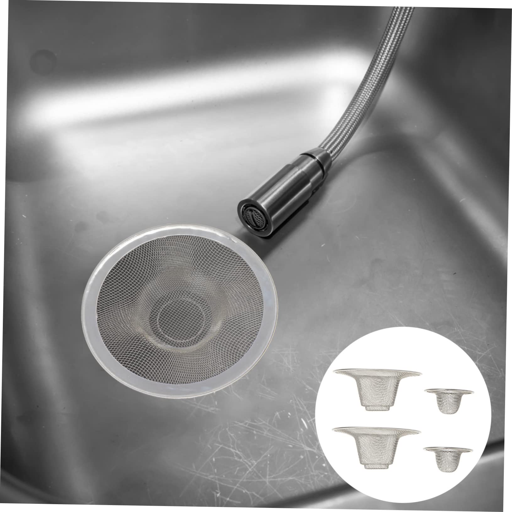 NUOBESTY 3 Sätze Haarsieb Für Badewanne Multifunktionaler Abflussfilter Rostfreiem Stahl Teiliges Langlebig Und Einfach Zu Reinigen Verhindert Verstopfungen Und Hält Haare 4 Stück * 3