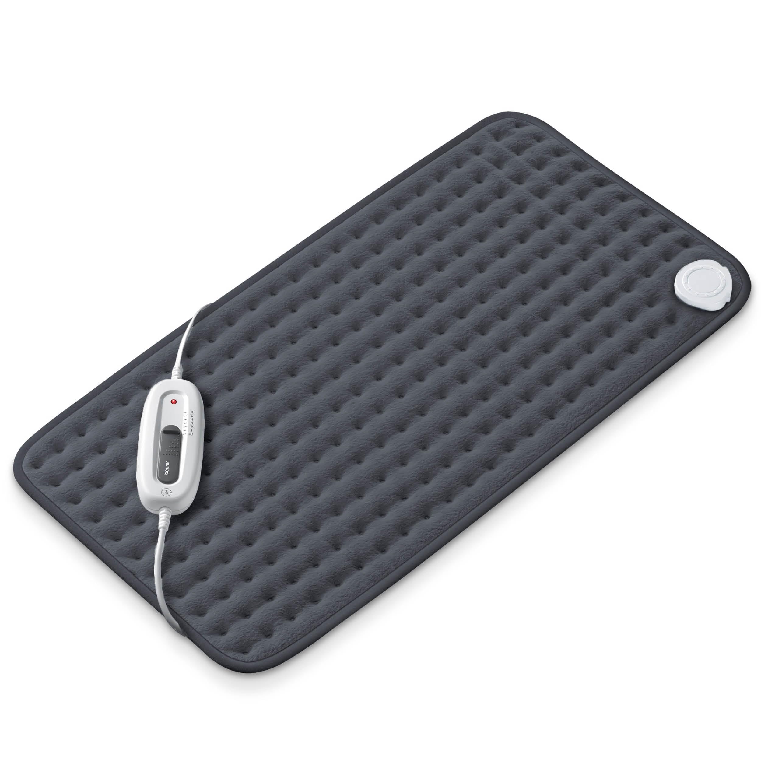 UHP26DRKGRY Heating Pad for Back/Shoulder/Neck/Knee/Leg, Soft Fabric, Fast Heating, XL Size 12” x 24”, 6 Temperature Settings, 2-Hour Auto-Off, Machine Washable