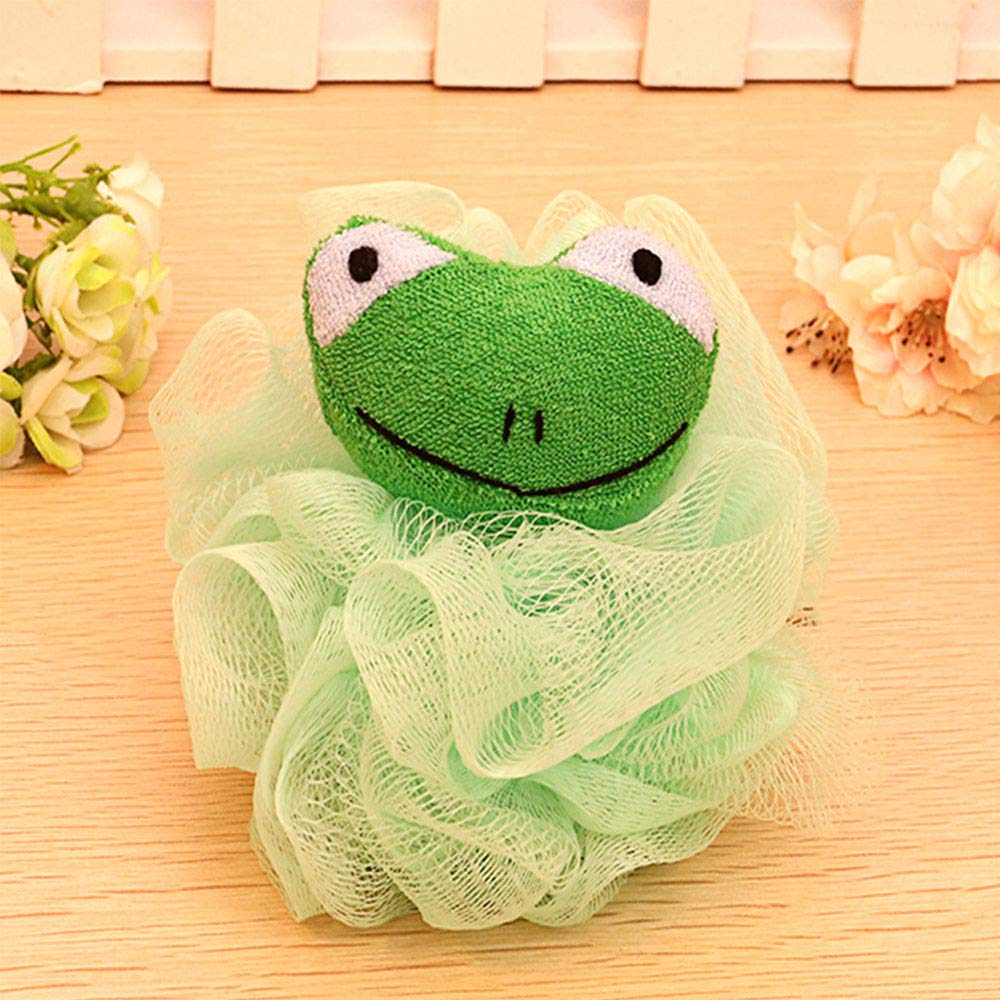 4 Pezzi Animale Bagno Doccia Spugna,Palla da Bagno con Peluche e Rete,Spugne da Bagno per Bambini in Mesh con Animali Domestici, Adatte per Accessori da Bagno per Bambini